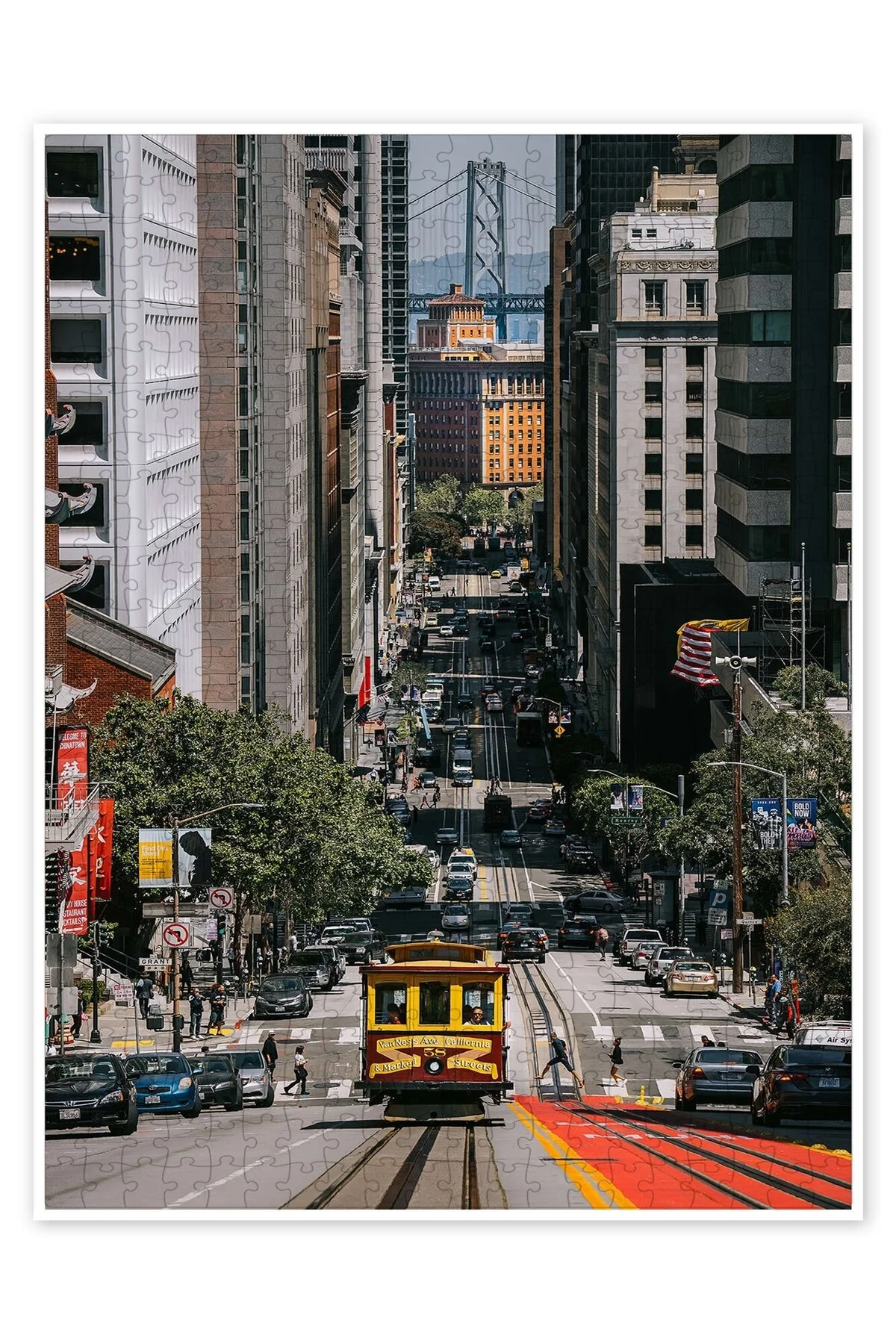 پازل سانفرانسیسکو ایالات متحده 500 PIECE PUZZLE CITY LANDSCAPE THEMED HOBBY Jeronkarji