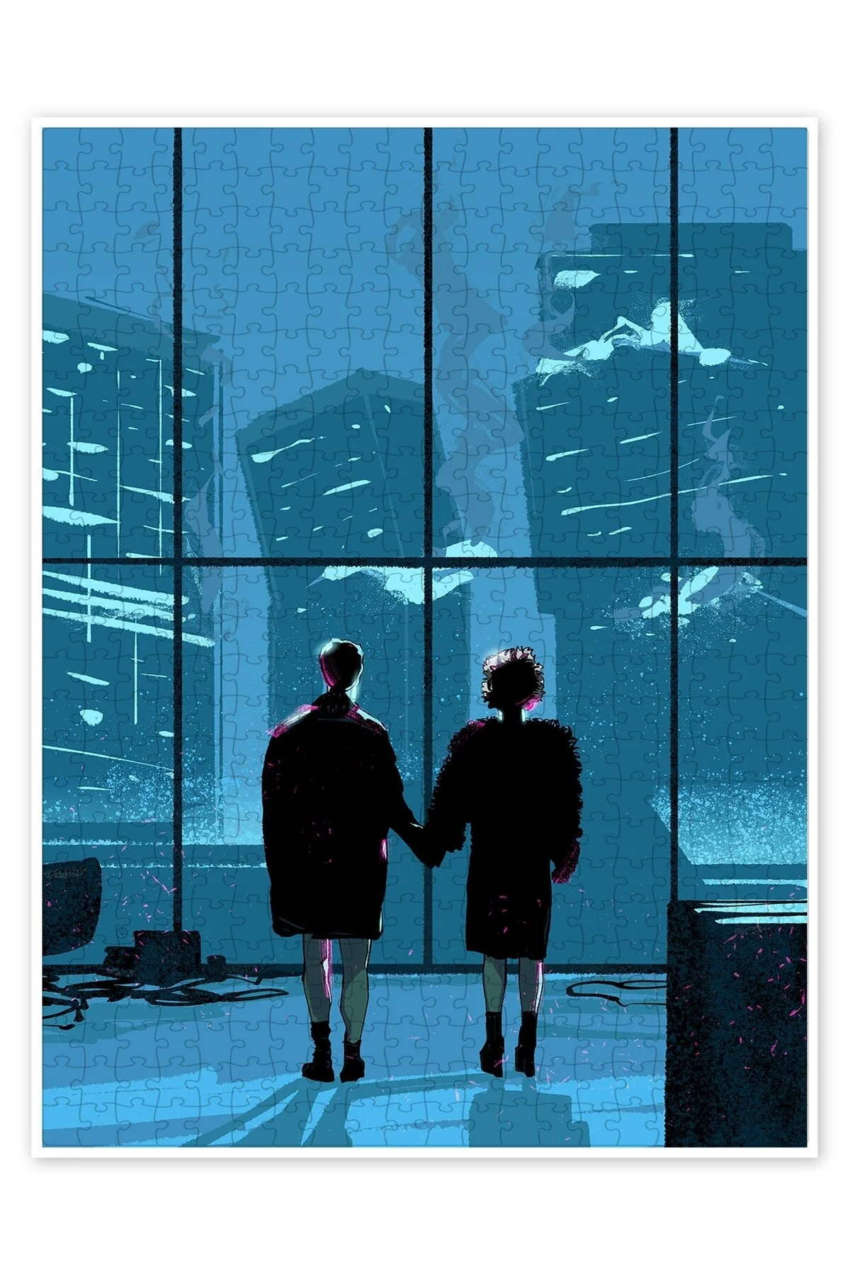 پازل FIGHT CLUB II 500 PIECE PUZZLE اره منبت کاری مویی با موضوع فیلم کلاسیک از ترکیه Jeronkarji