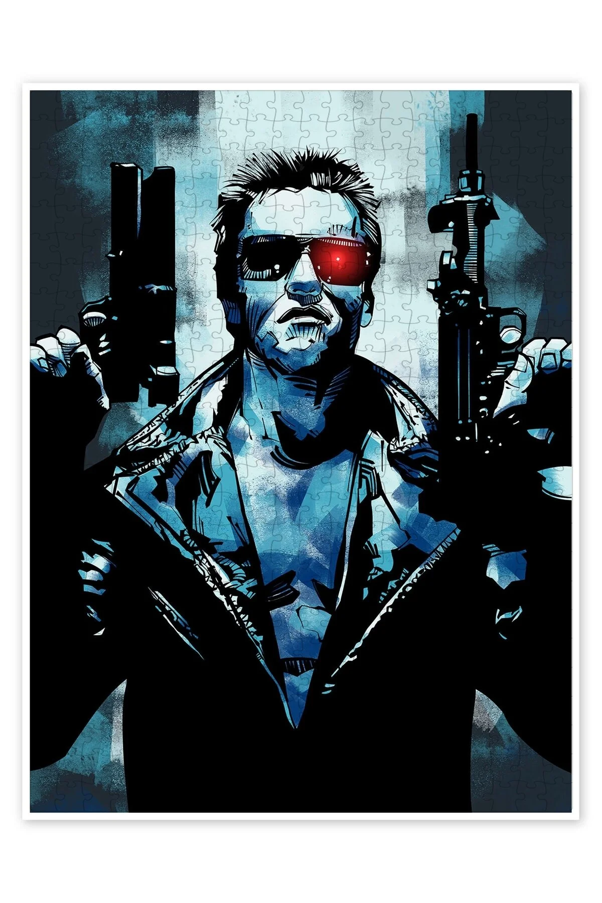پازل تم فیلم کلاسیک اره منبت کاری مویی 500 قطعه TERMINATOR I از ترکیه Jeronkarji