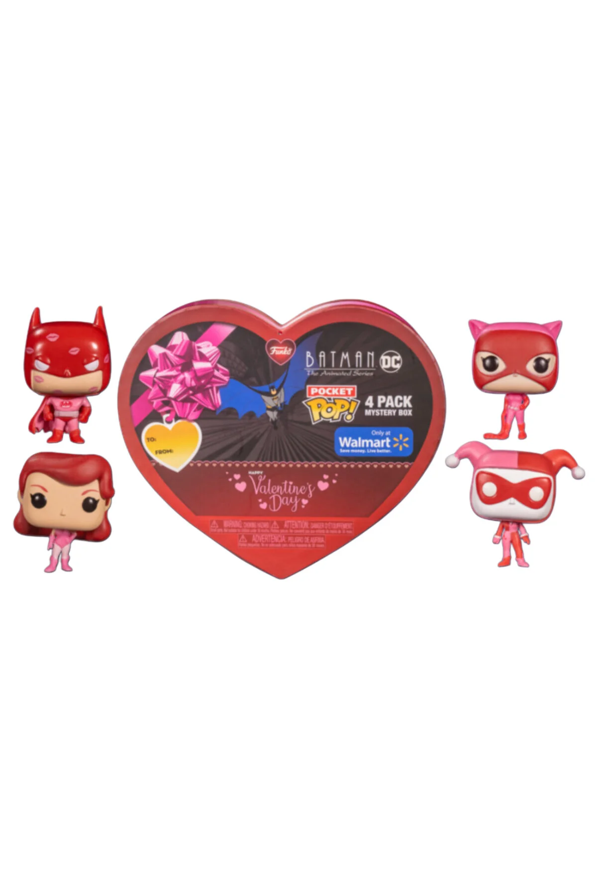 فیگور مینی پاپ 4 تکه قلب شکل روز ولنتاین بتمن Funko