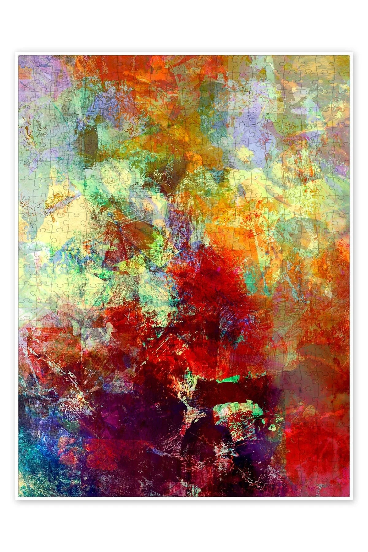 پازل PAINTED PAINT 500 PIECE اره منبت کاری مویی غیرمتعارف هنر انتزاعی تم از ترکیه Jeronkarji
