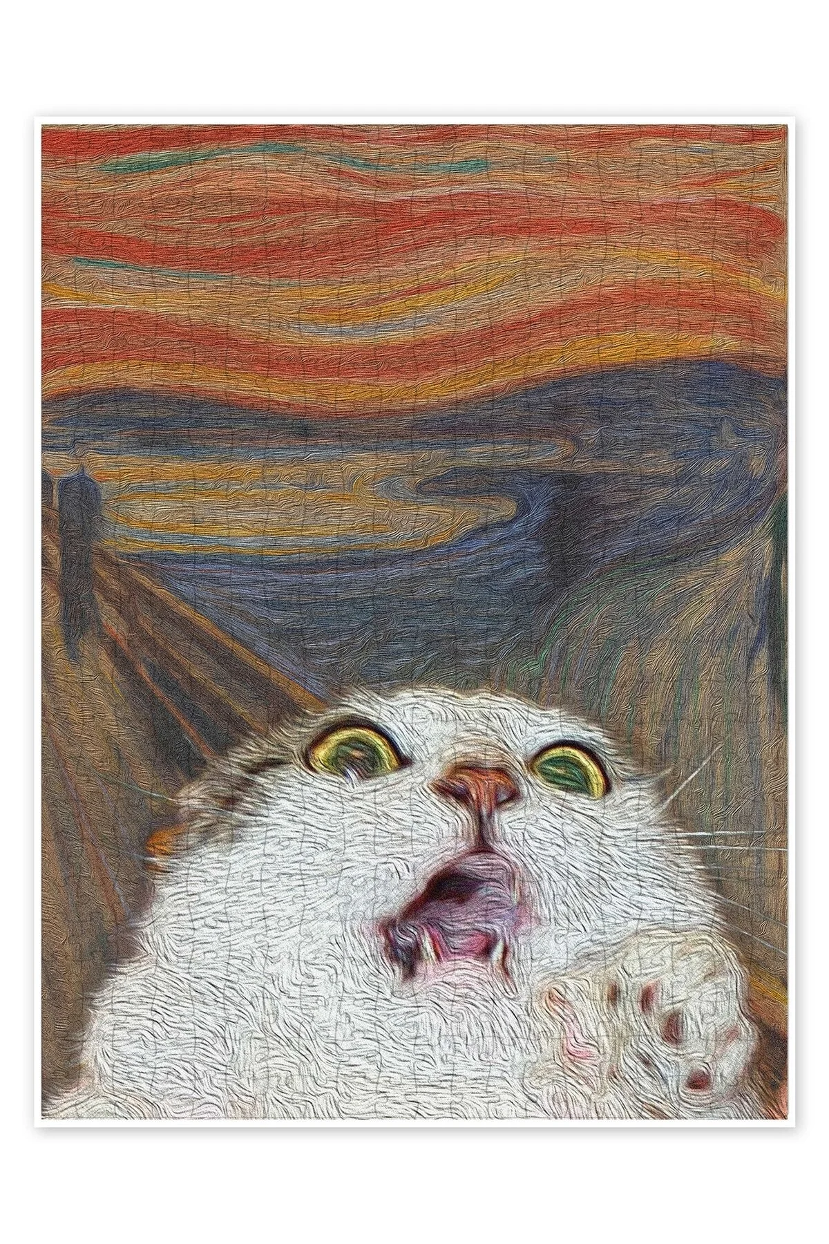 پازل SCREAM CAT II 500 PIECE PUZZLE گربه سگ با موضوع طبیعت و حیوانات جنگل Jeronkarji