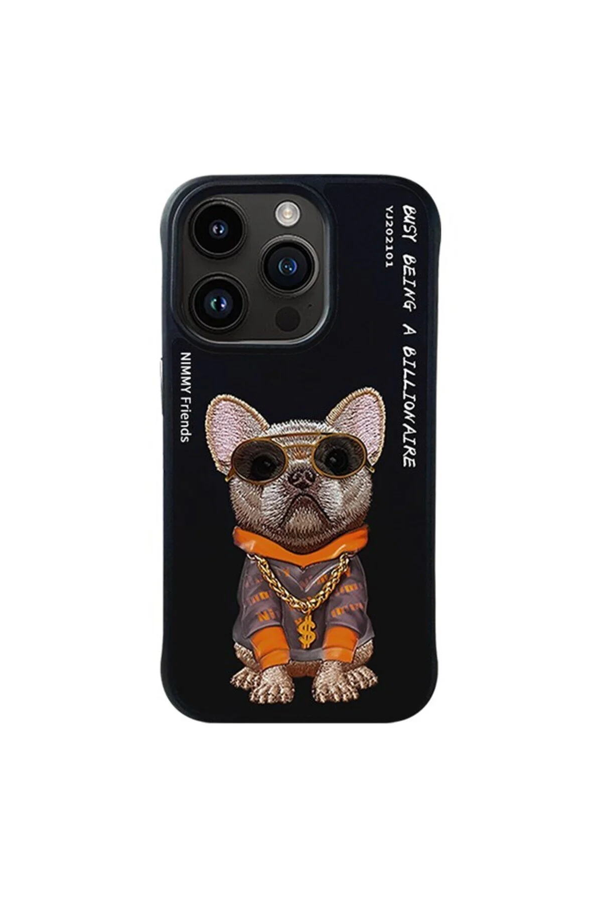کاور و قاب شیشه‌ای عینک‌های سه‌بعدی سازگار با آیفون 15 پرو مکس گلدوزی جزئیات Nimmy
