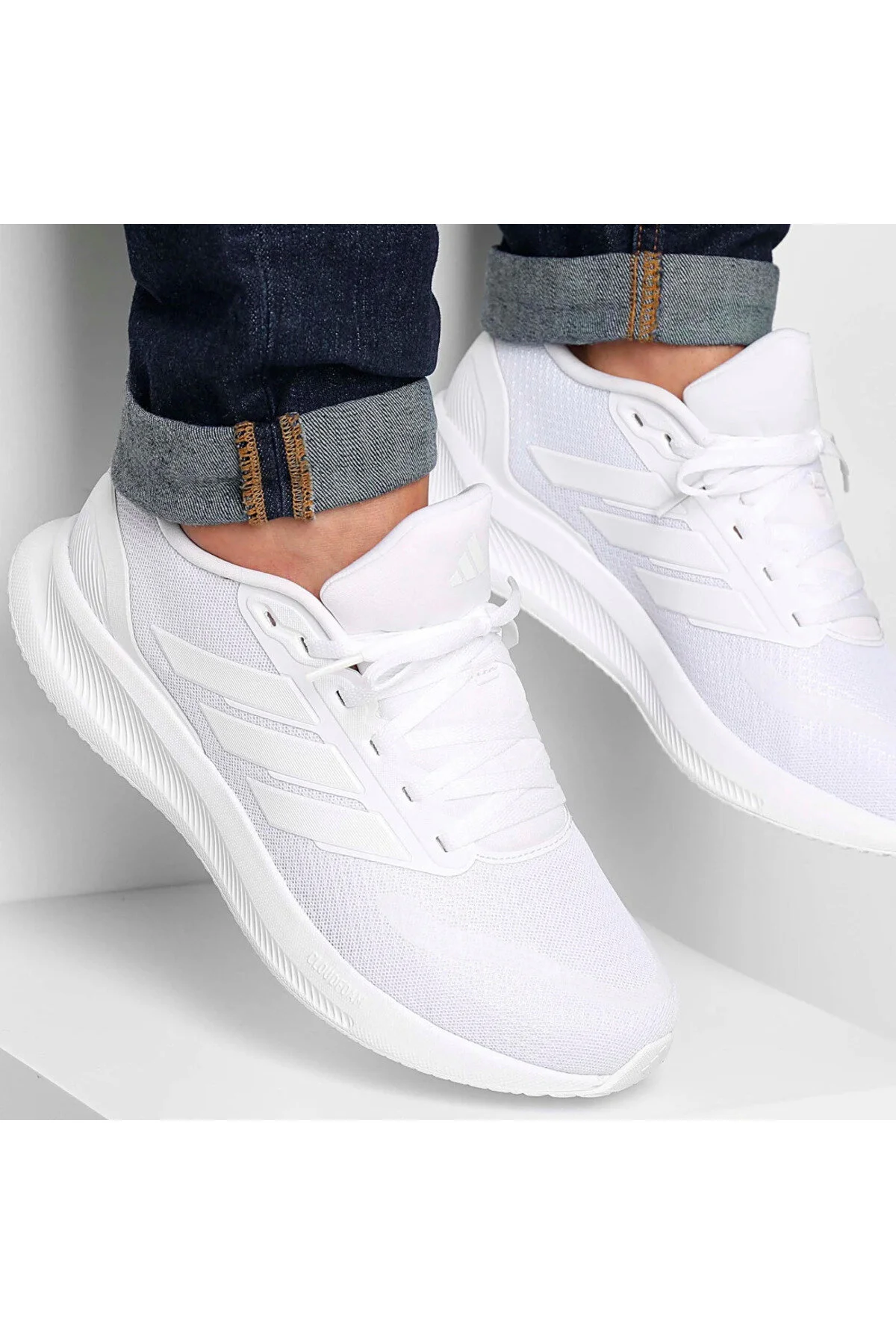 کفش دو و تمرین مردانه زنانه RUNFALCON 5 یونیسکس UNNING IH7757 سفید آدیداس adidas