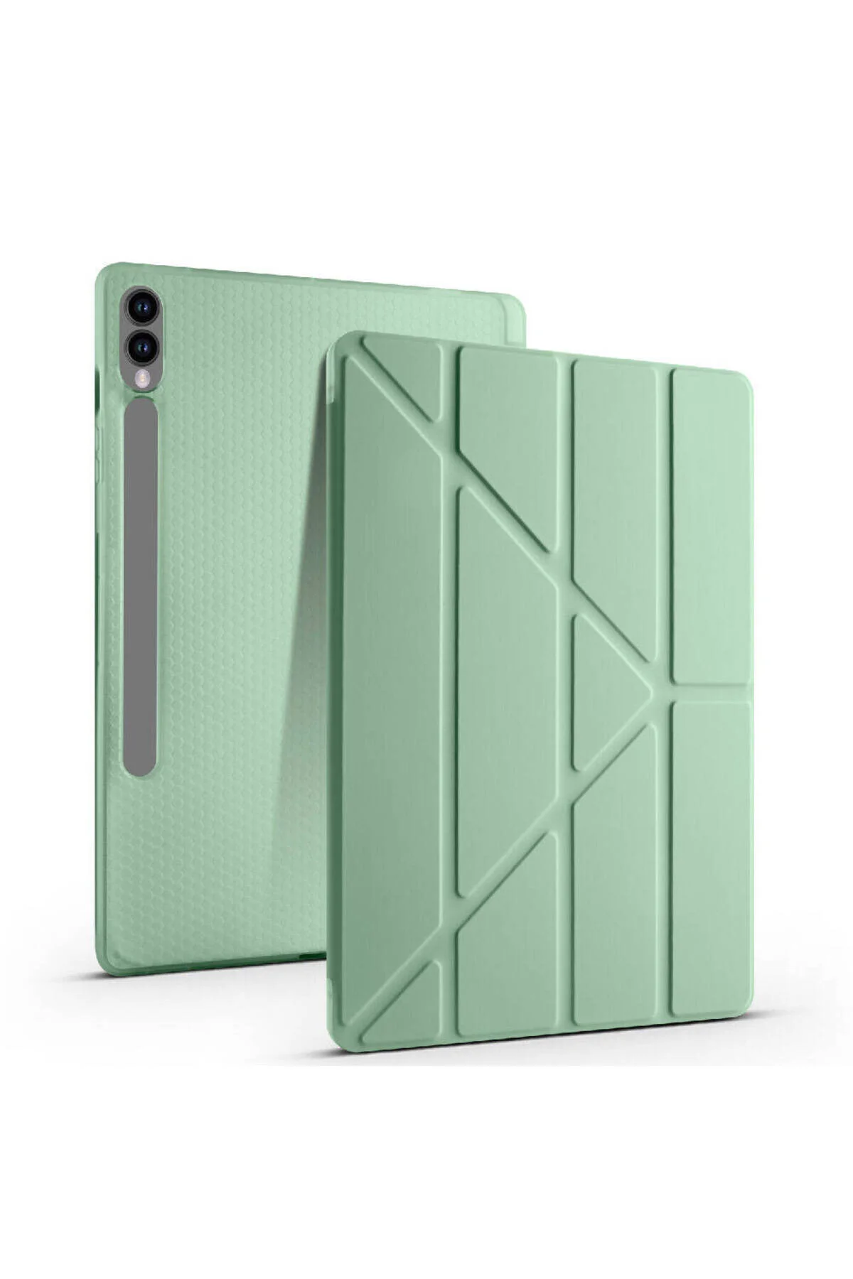 کاور تبلت قاب پایه GALAXY TAB S9 FE PLUS سازگار با سه تاشو محفظه قلم مشکی Maks Technology