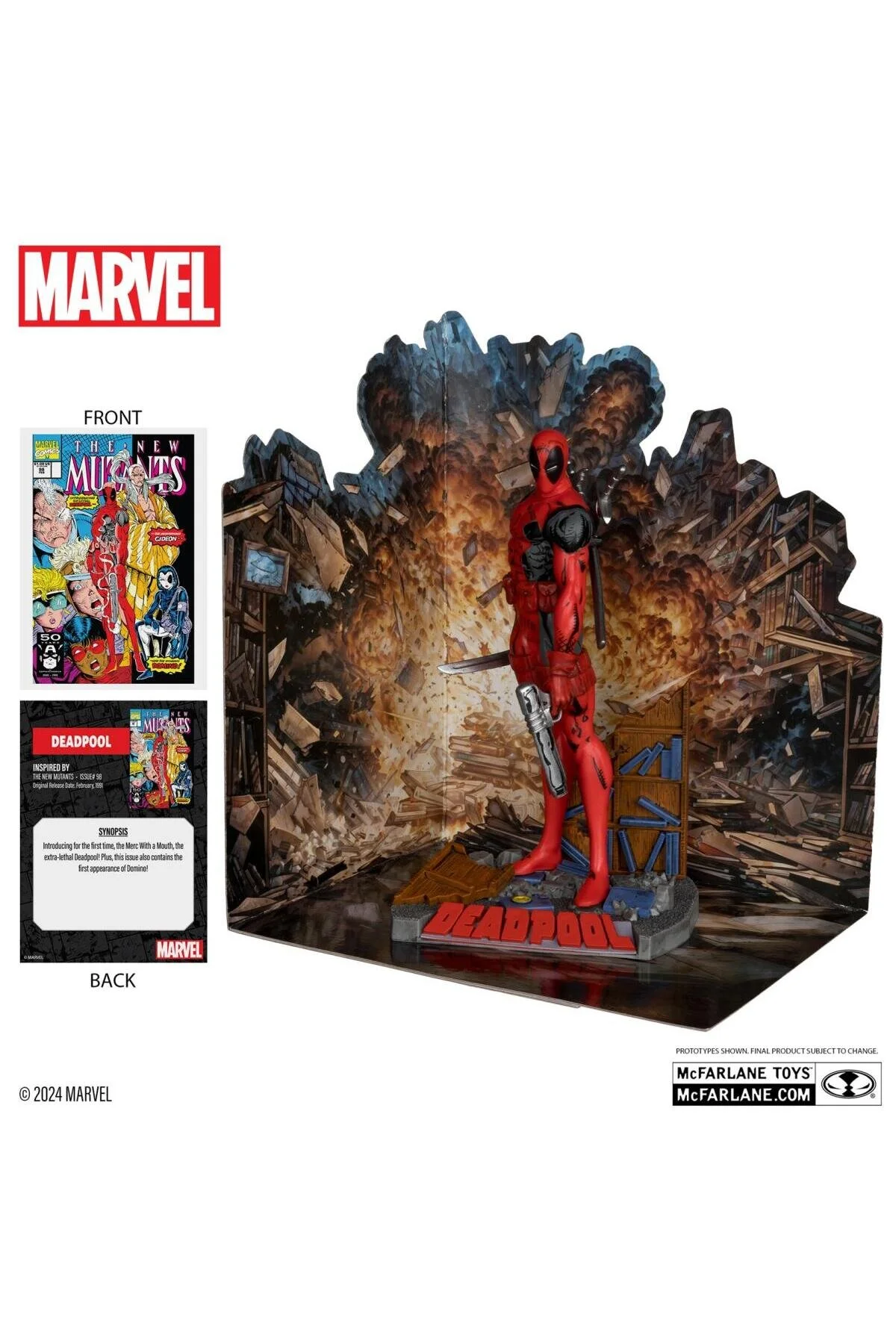 فیگور کلکسیون های مقیاس ددپول 1 10 با صحنه جهش یافته جدید Mcfarlane