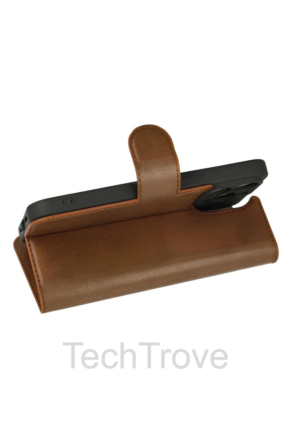 کاور و قاب چرمی آیفون 16 پرو مکس با روکش پایه کیف پول TechTrove