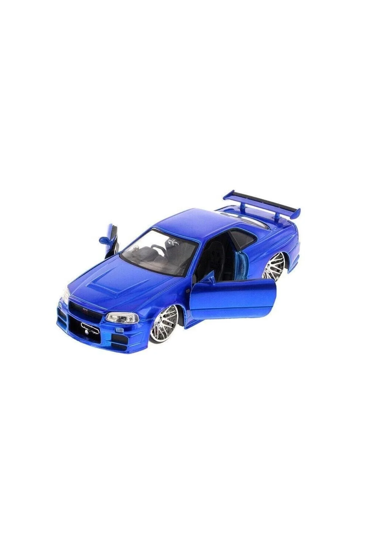 مدل خودرو 1:24 سریع و خشمگین برایان NISSAN SKYLINE GT R BNR34 ماشین آبی SCOWETTO