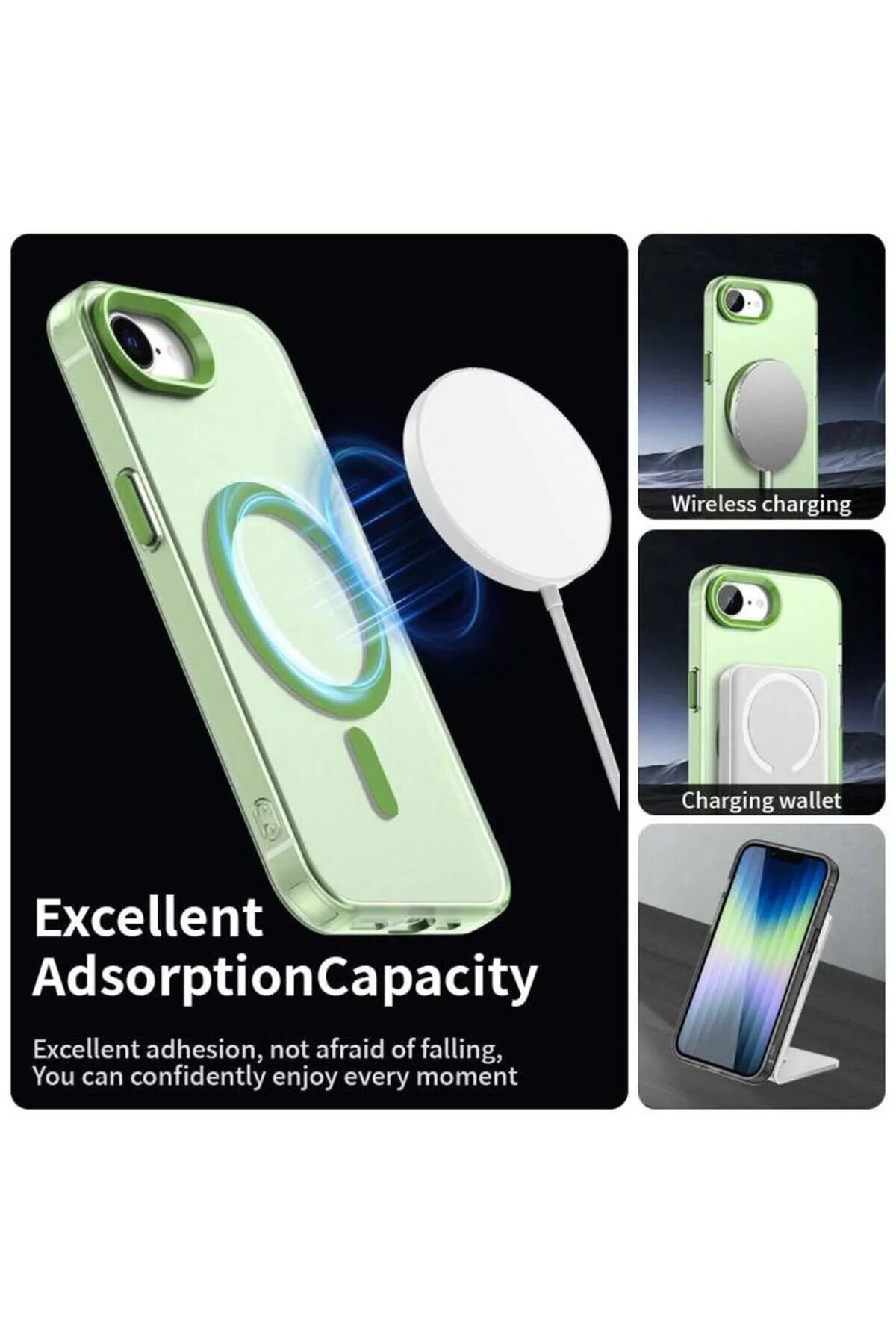 کاور و قاب سازگار APPLE IPHONE 16E با دوربین برجسته MAGSAFE لبه های رنگی پوشش سخت PREMIUM Rivor