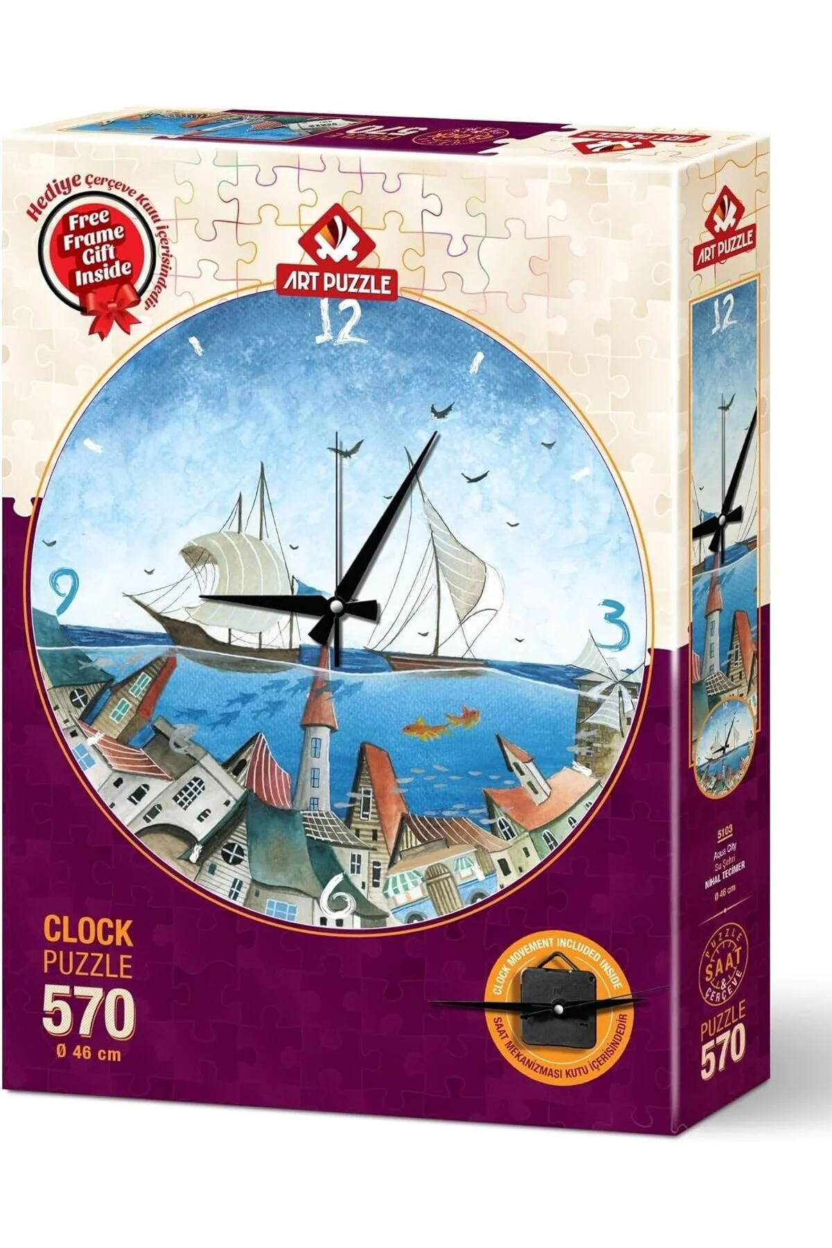 لگو پازل ساعت 570 قطعه آب اورجینال ارت Art Puzzle