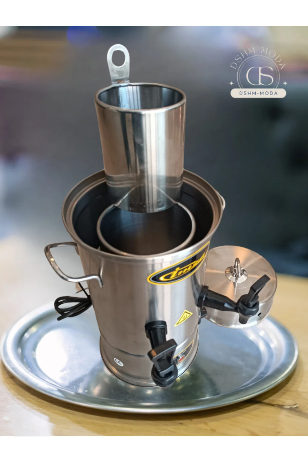 چای ساز سیگنچر 4 لیتری 30 فنجان – استیل ضد زنگ سماور گرم کن اتوماتیک اورجینال İmza