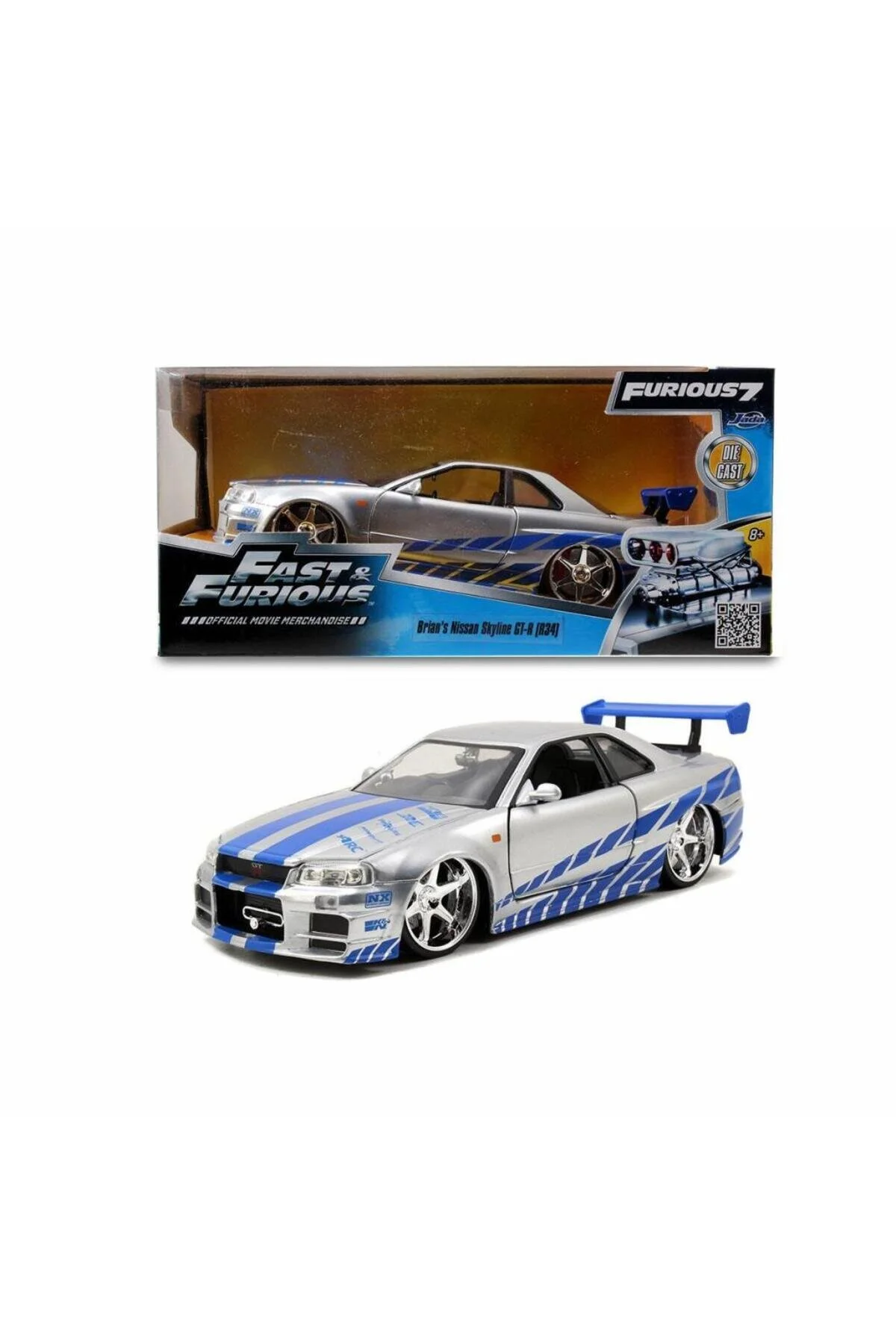 مدل خودرو 253203044 FAST & FURIOUS 2002 NISSAN SKYLINE 1:24 Jada