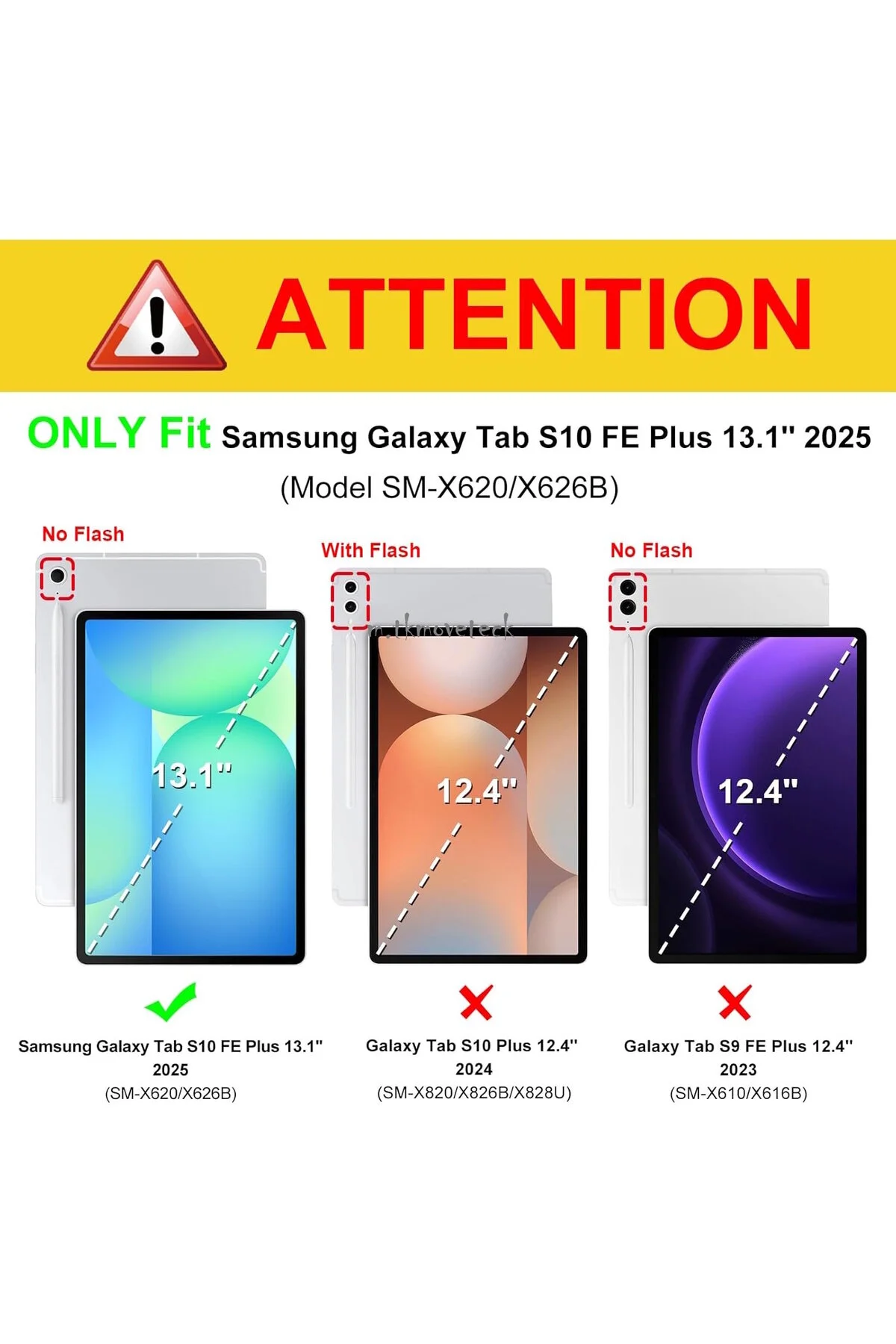 کاور تبلت SAMSUNG GALAXY TAB S10 FE PLUS 13.1 اینچی قاب سیلیکونی نرم تاشو + قلم شیشه با محفظه m.tk moveteck