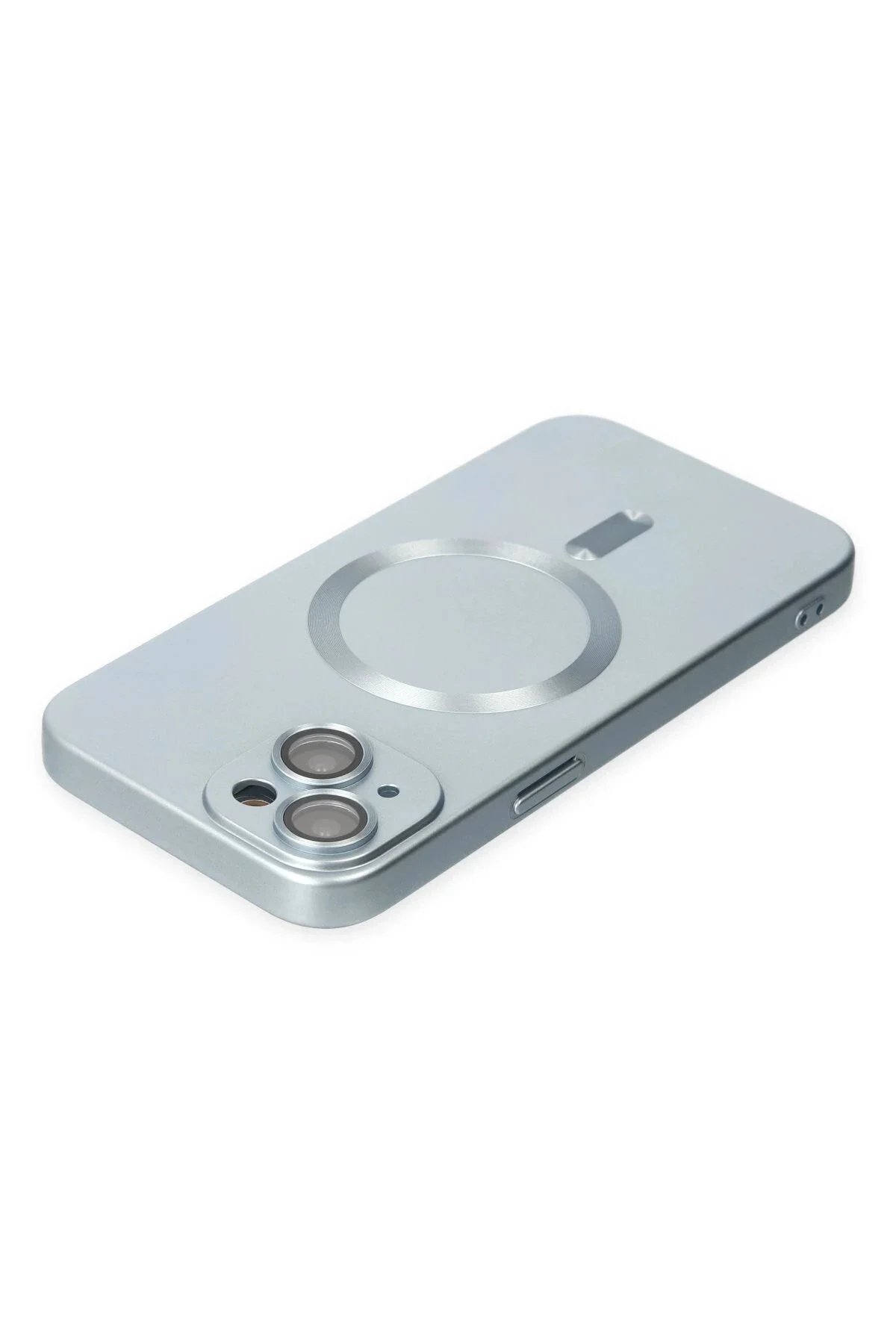 کاور و قاب آیفون 14 پلاس MOSHI LENS MAGNETICAFE سیلیکونی سیرا آبی Akman