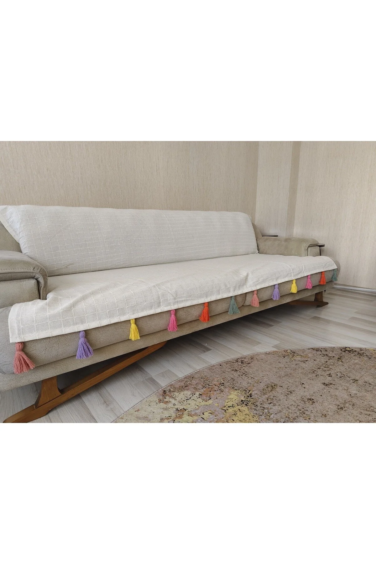 روکش مبل پوشش صندلی تاسل رنگی BULDAN 1 با اندازه 160X210 است Petek Home