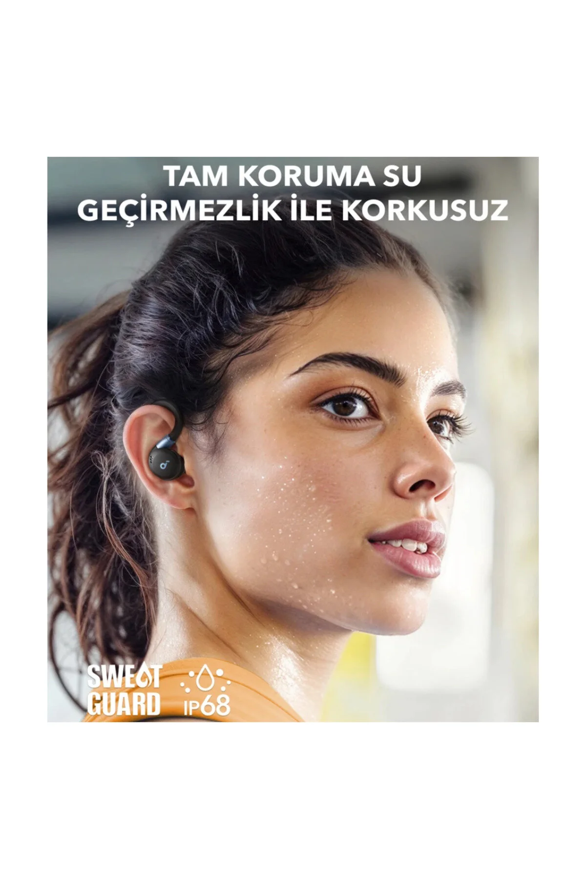 هدفون بلوتوث TWS داخل گوش ورزشکار آویزان سیاه ANQUER تضمین شده Anker