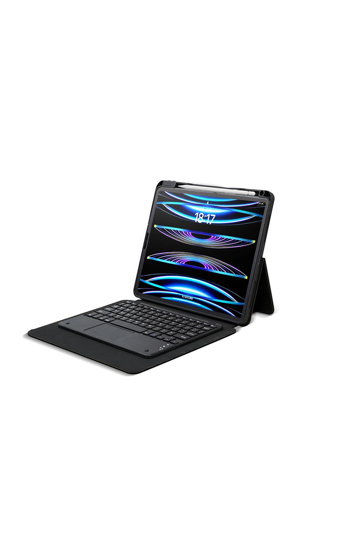 کاور تبلت قاب صفحه کلید حاشیه ای IPAD PRO 13 با پایه و اتصال بلوتوث مشکی Maks Technology