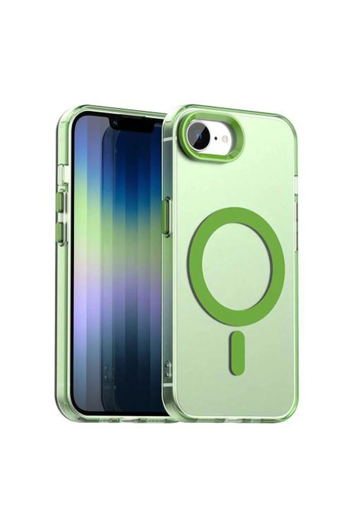 کاور و قاب سازگار APPLE IPHONE 16E با دوربین برجسته MAGSAFE لبه های رنگی پوشش سخت PREMIUM Rivor