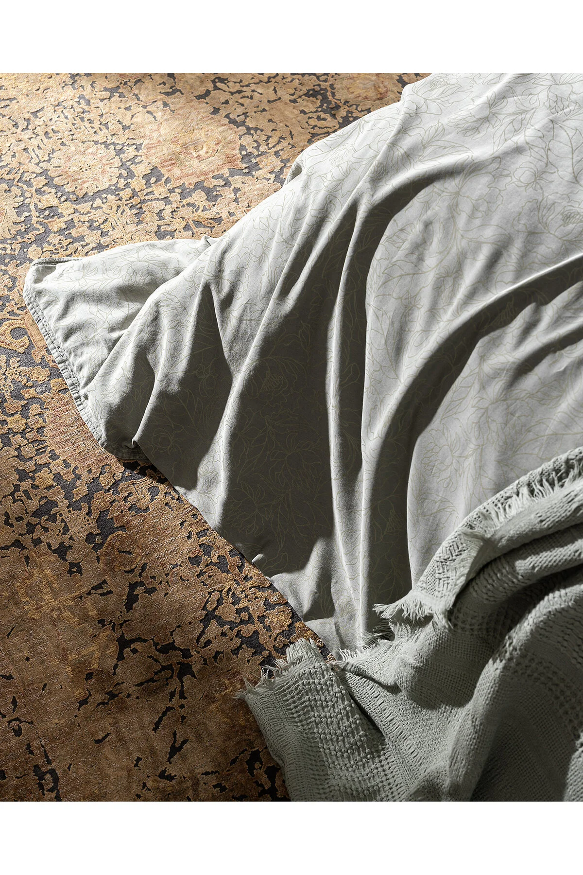 روتختی دونفره ۱۰۰٪ پنبه چاپی Maena خاکی مادام کوکو
