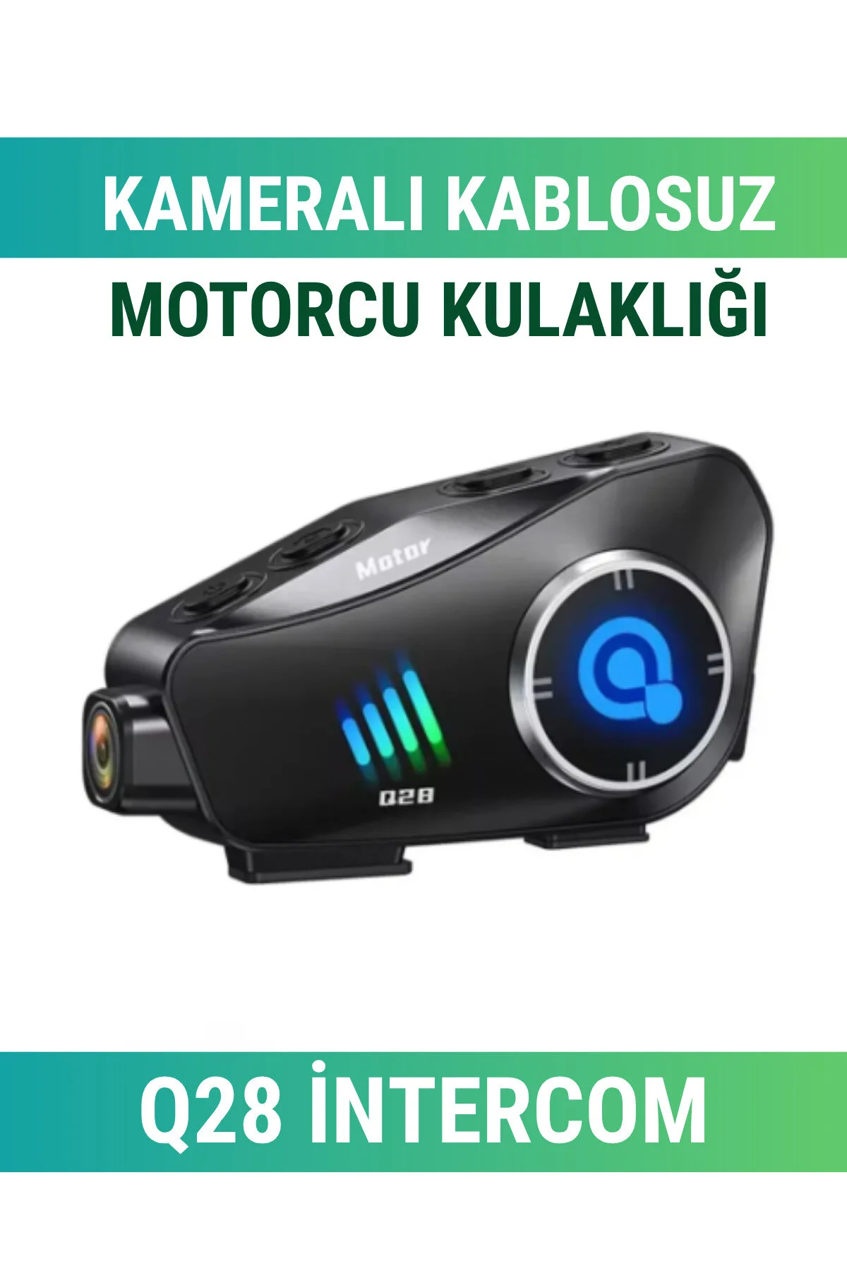 اینترکام Q28 کلاه ایمنی موتور سیکلت WUNIT هدست بلوتوث 1080P دوربین داخلی بین المللی هدفون ضد آب WUNİT