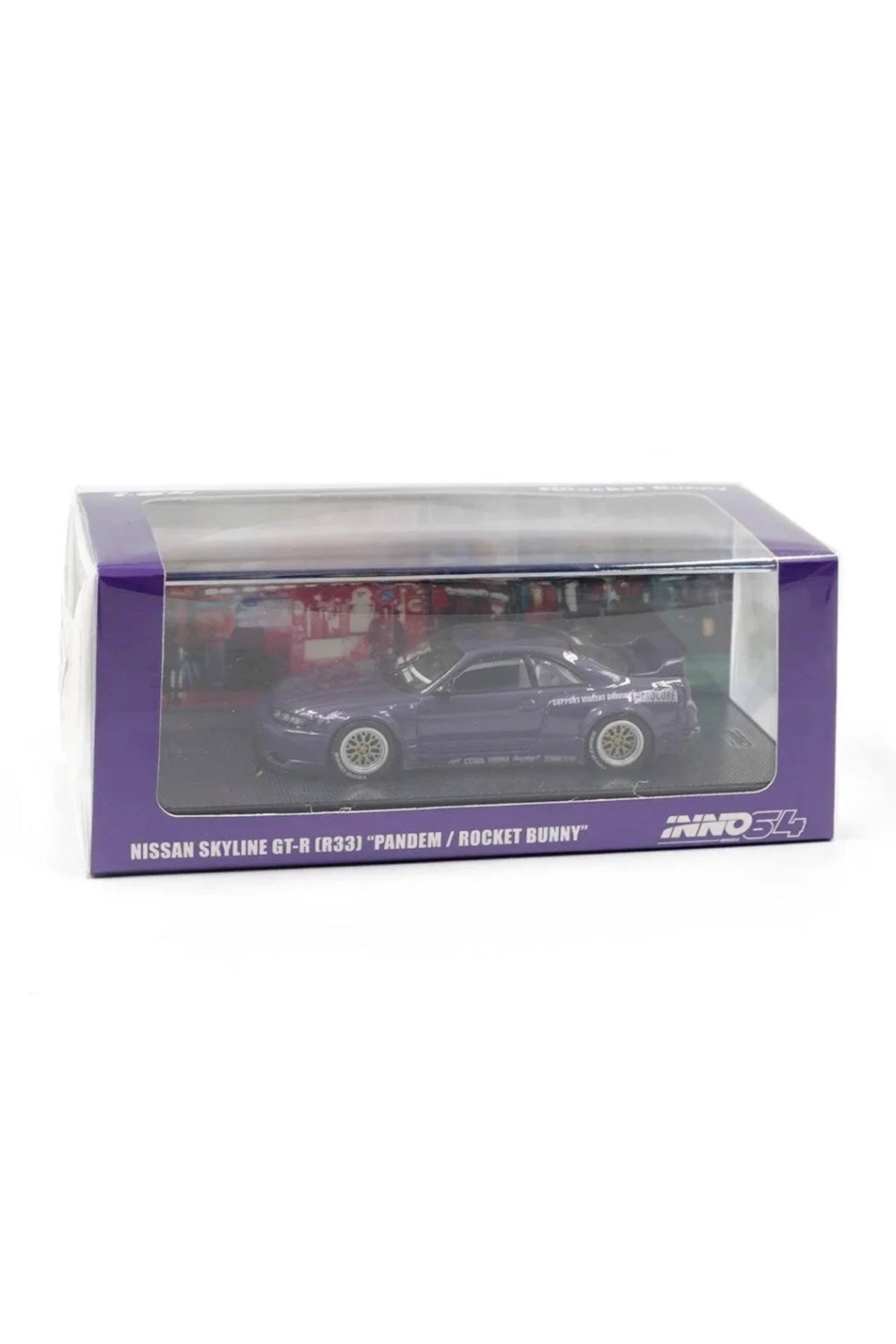 اسباب بازی های آموزشی NESSIWORLD INNO 1 64 NISSAN SKYLINE GT R R33 PANDEM ROCKET BUNNY PURPLE NW NessiWorld