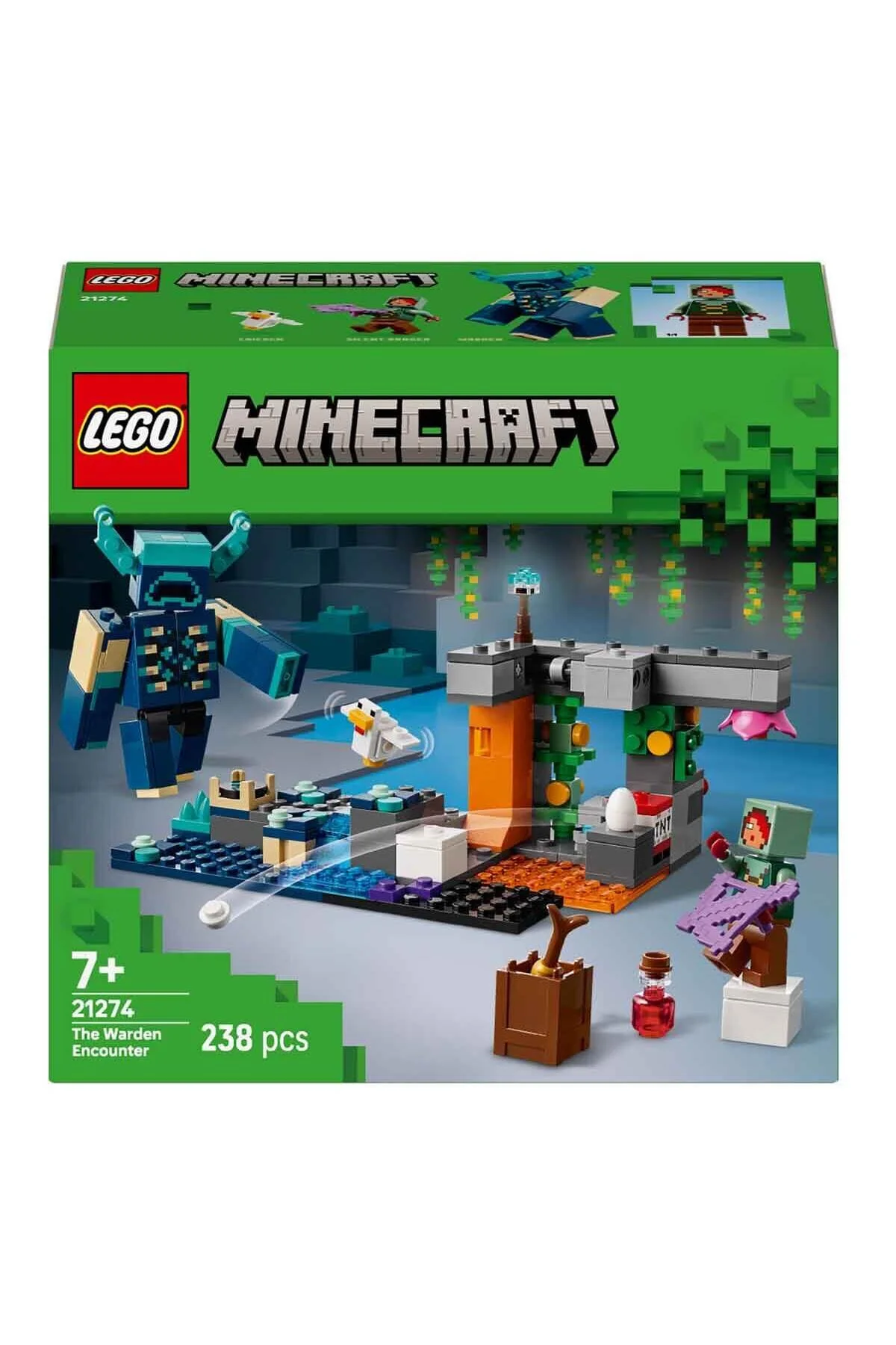 لگو و اسباب بازی های ساخت محور دخترانه پسرانه بچگانه MINECRAFT GUARD برخورد 21274 موضوع ویدیویی برای کودکان 7 ساله بالاتر LEGO