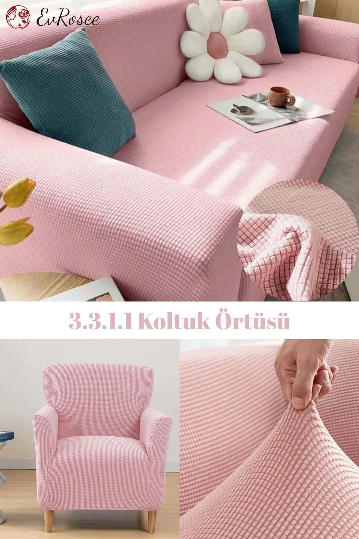 روکش مبل مجموعه پوشش صندلی LYCRA 3 1 CASE SET PRODUCT NEWPILE HOME EvRosee