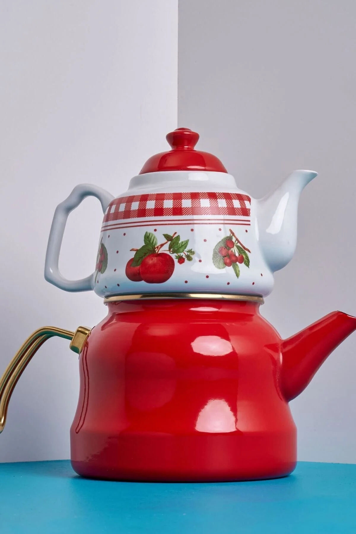 کتری قوری چای‌ساز سنتی RYL 01 ROYAL MELA RED Miss Betty