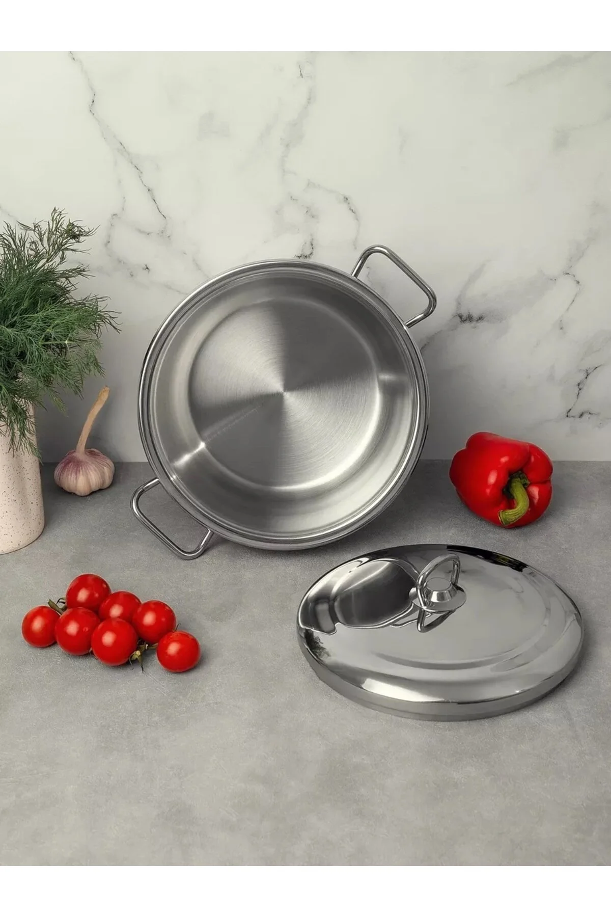 قابلمه فلزی مردانه و زنانه Bon2108 Steel Deep Cookware 32 22 سانتی متر بونرا  Bonera