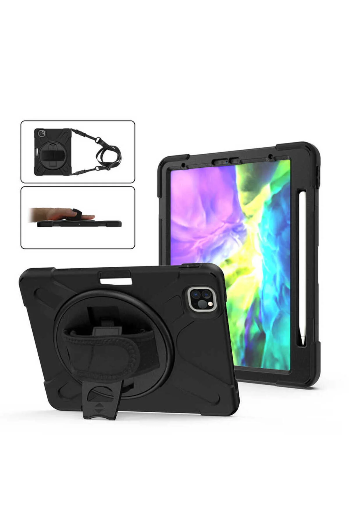 کاور تبلت IPAD PRO 11 نسل دوم DEFENDER SILICONE مشکی Tılsım Tekno