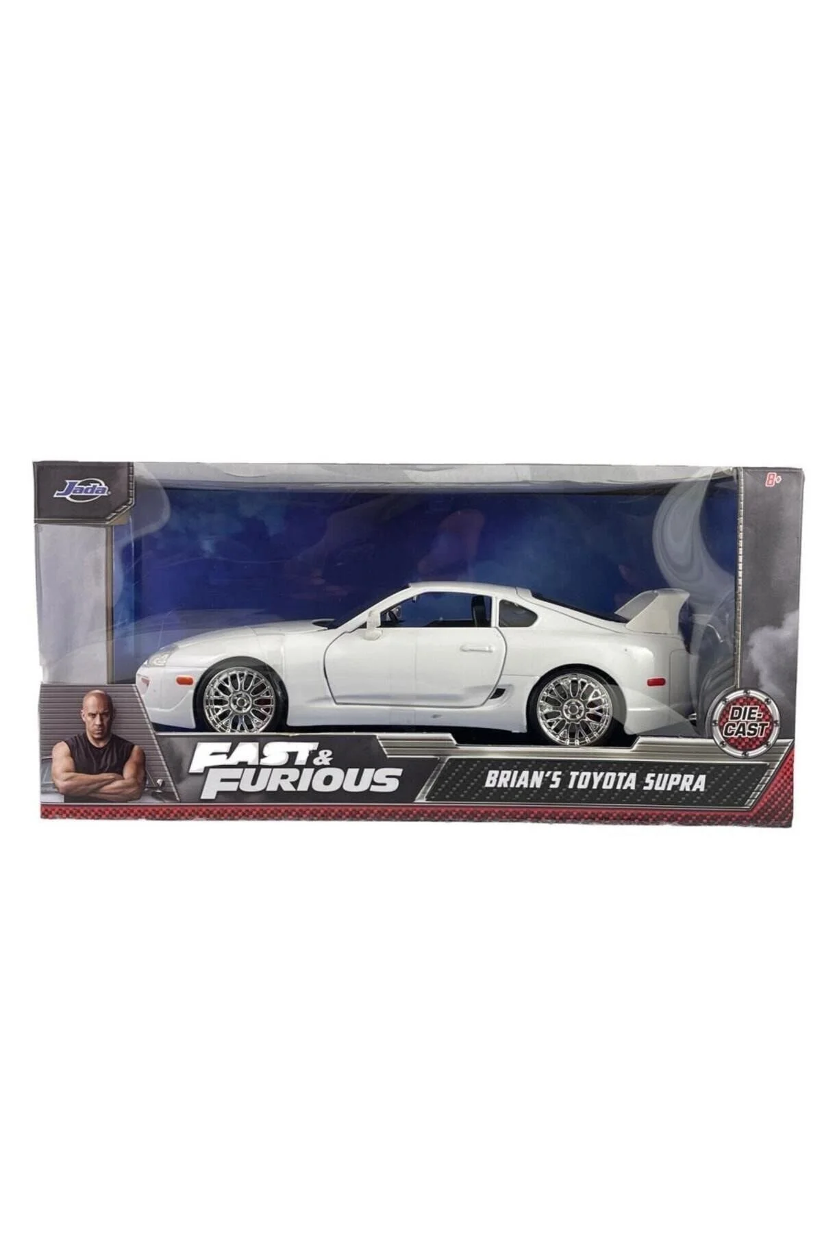 مدل خودرو 1:24 سریع و خشمگین ماشین سفید TOYOTA SUPRA BRIAN SCOWETTO