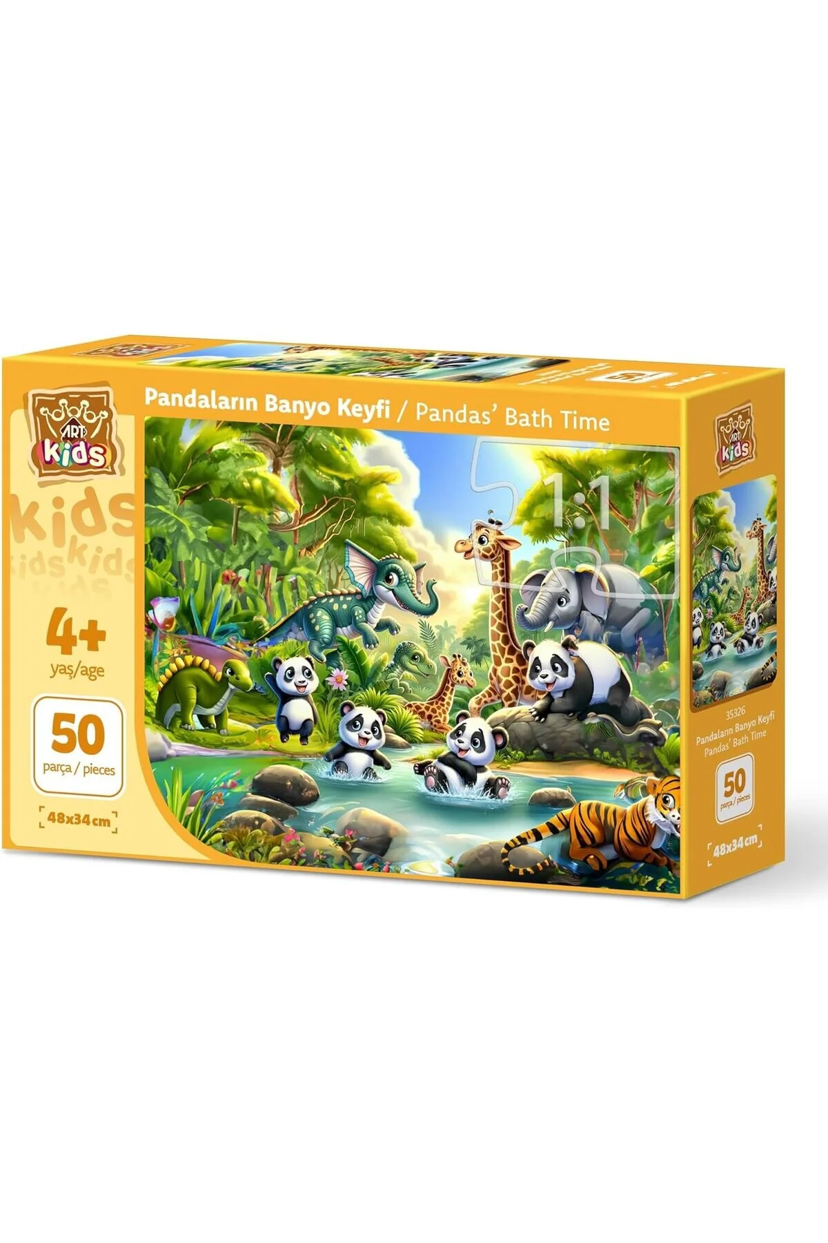 لگو دخترانه پسرانه بچگانه حمام پاندا کودکان لذت می برد 50 قطعه پازل اورجینال ارت Art Puzzle