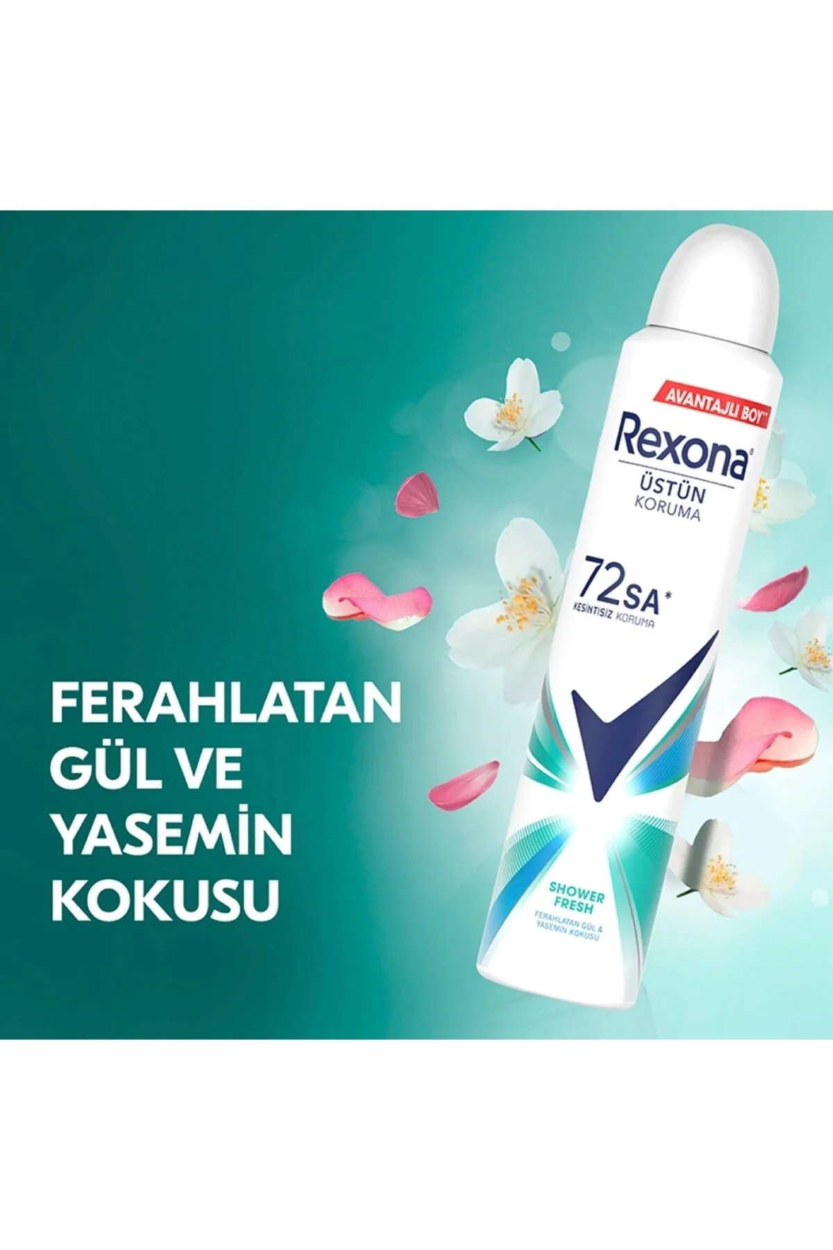 دئودورانت و رول آن دوش اسپری زنانه 72 ساعت محافظت بدون وقفه 200 میل رکسونا Rexona
