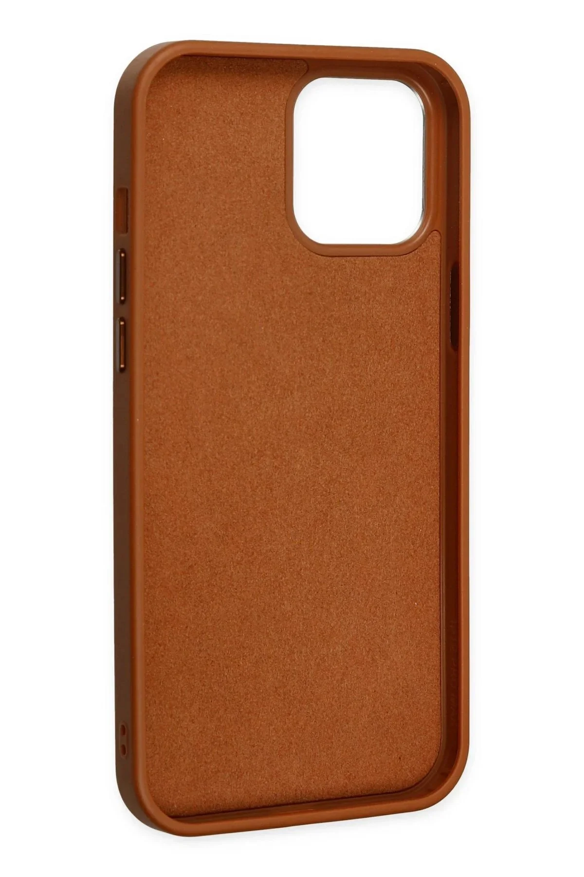 کاور و قاب IPHONE 12 PRO MAX CASE سیلیکونی چرم آسیایی قهوه ای VB8014 CepteToptan