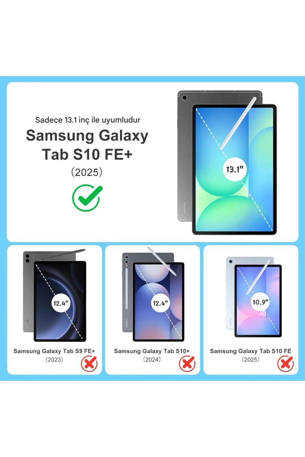 کاور تبلت قاب سه تاشو SAMSUNG GALAXY TAB S10 FE+ PLUS با محفظه قلم UnDePlus