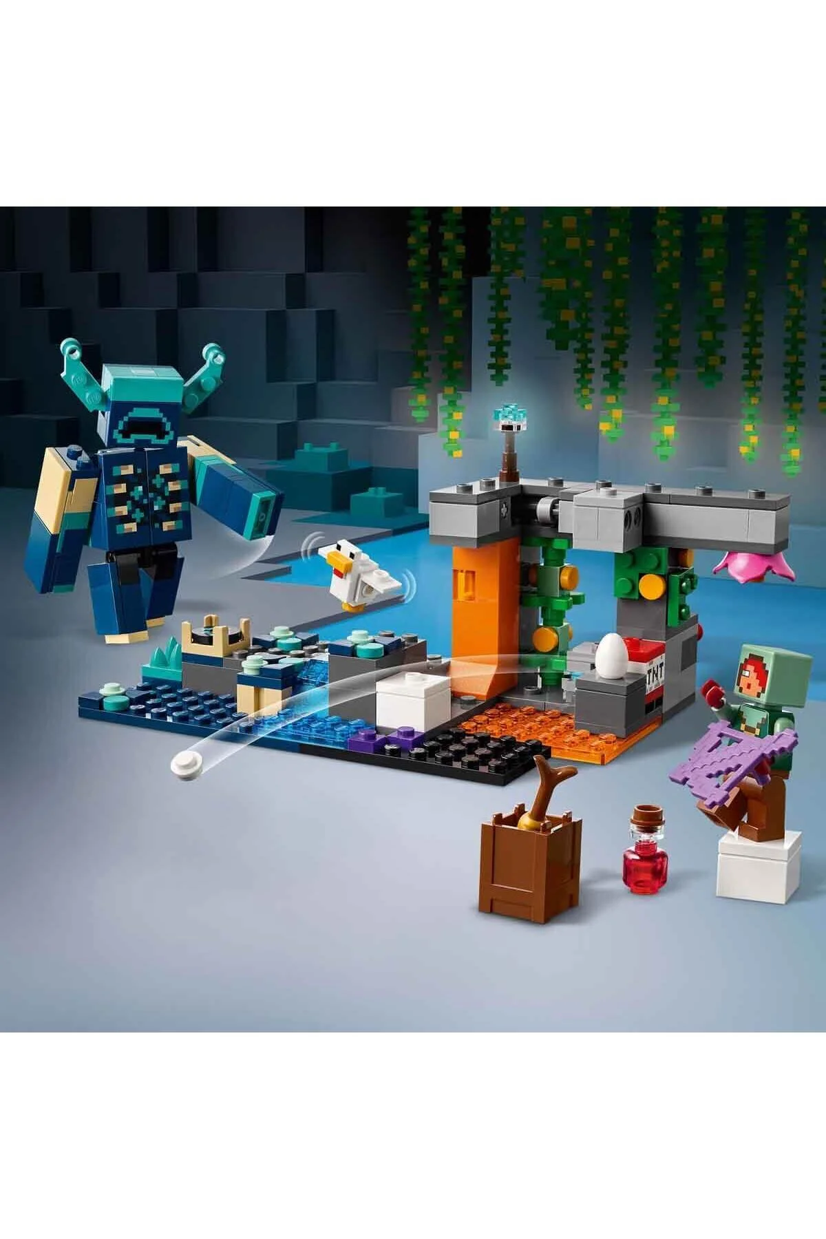 لگو و اسباب بازی های ساخت محور دخترانه پسرانه بچگانه MINECRAFT GUARD برخورد 21274 موضوع ویدیویی برای کودکان 7 ساله بالاتر LEGO