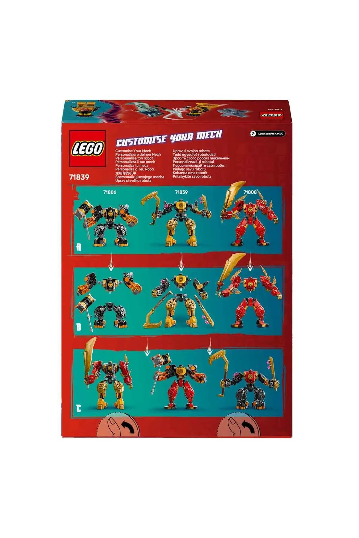 لگو و اسباب بازی های ساخت محور دخترانه پسرانه بچگانه ROBOT WAR SPINJITZU ARIN'S 71839 2 MINIFIGURES برای کودکان 7 ساله بالاتر LEGO