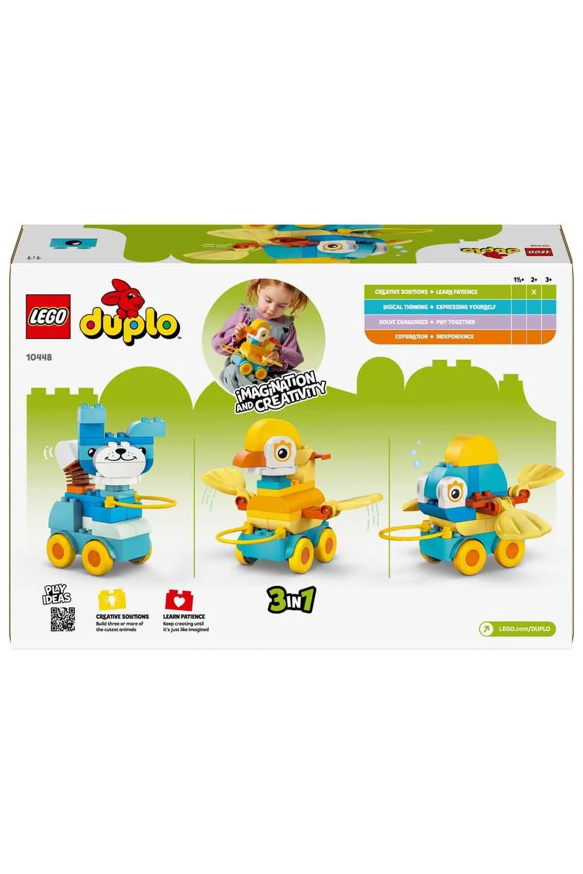 لگو و اسباب بازی های ساخت محور دخترانه پسرانه بچگانه DUPLO TOWN 3 حیوانات چرخ 1 در هر یک از آنها 10448 است E� برای کودکان بیش 2 سال بالاتر LEGO