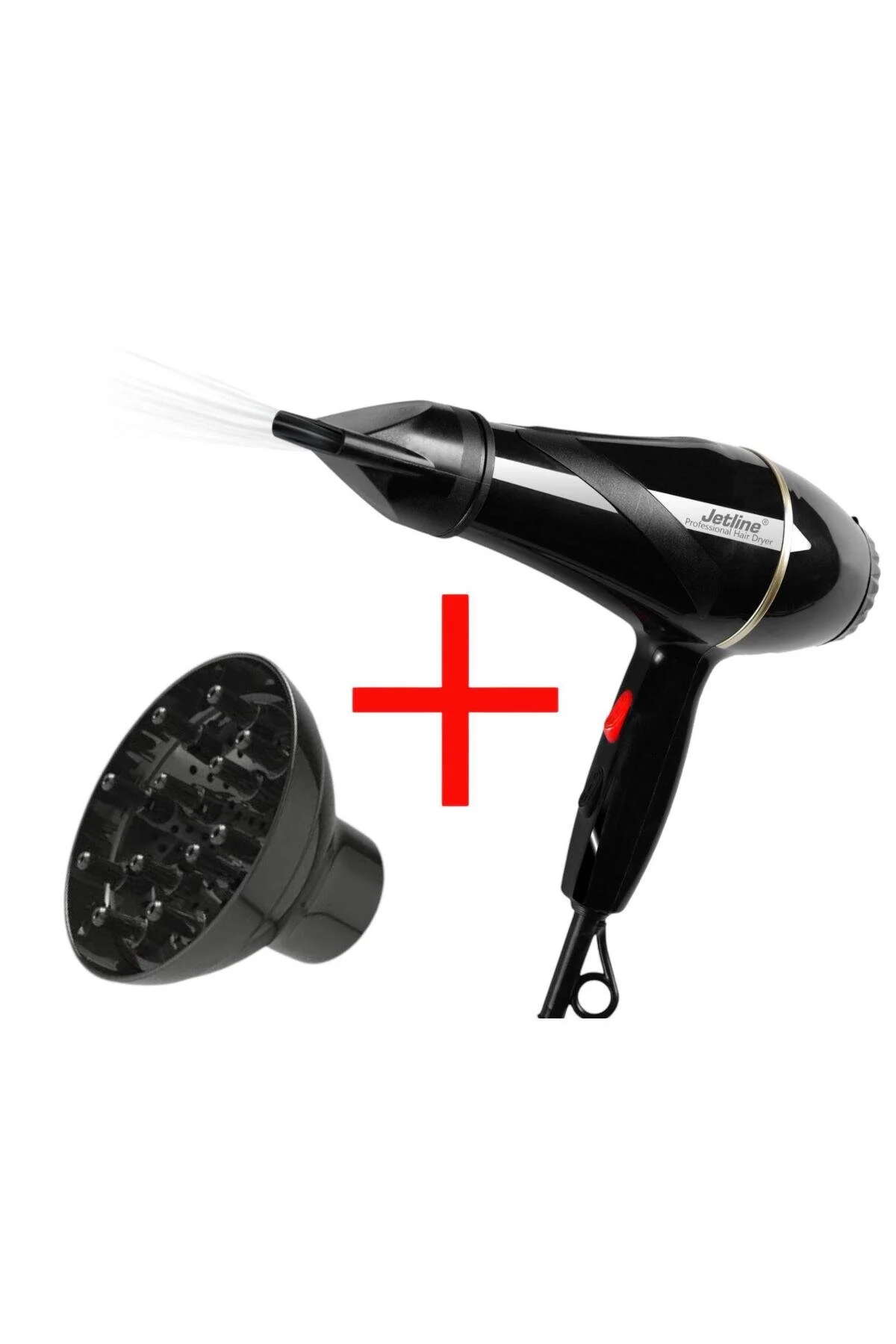 سشوار سیاه برقی Jetline Jet 9001 Turbo 3500 Dryer Blow + Vigo عنوان پاورتچ  Powertec