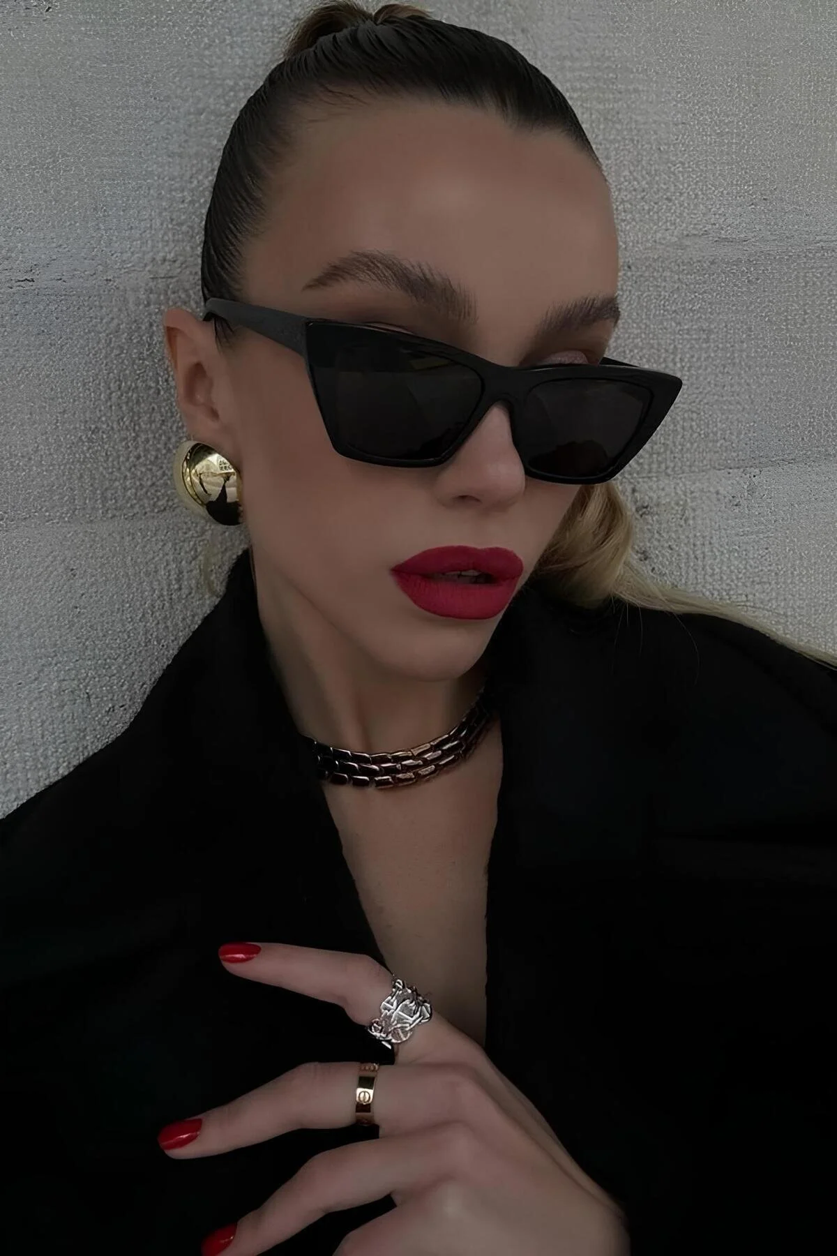 عینک آفتابی FLORA BLACK UNISEX جدید اورجینال Eyesofia