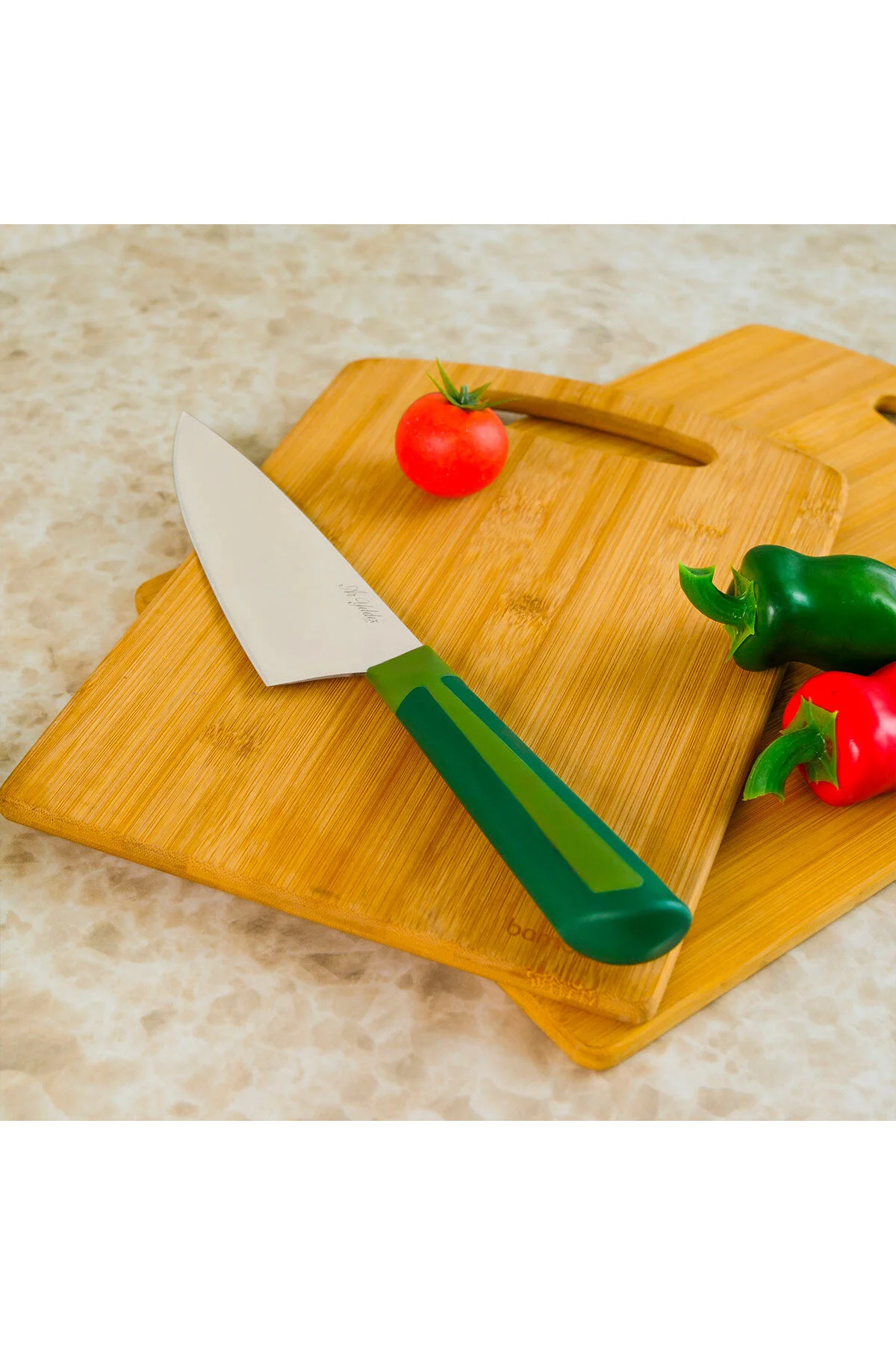 چاقو و ست سبز L Oft Chef Knife 16 سانتی متر  Aryıldız