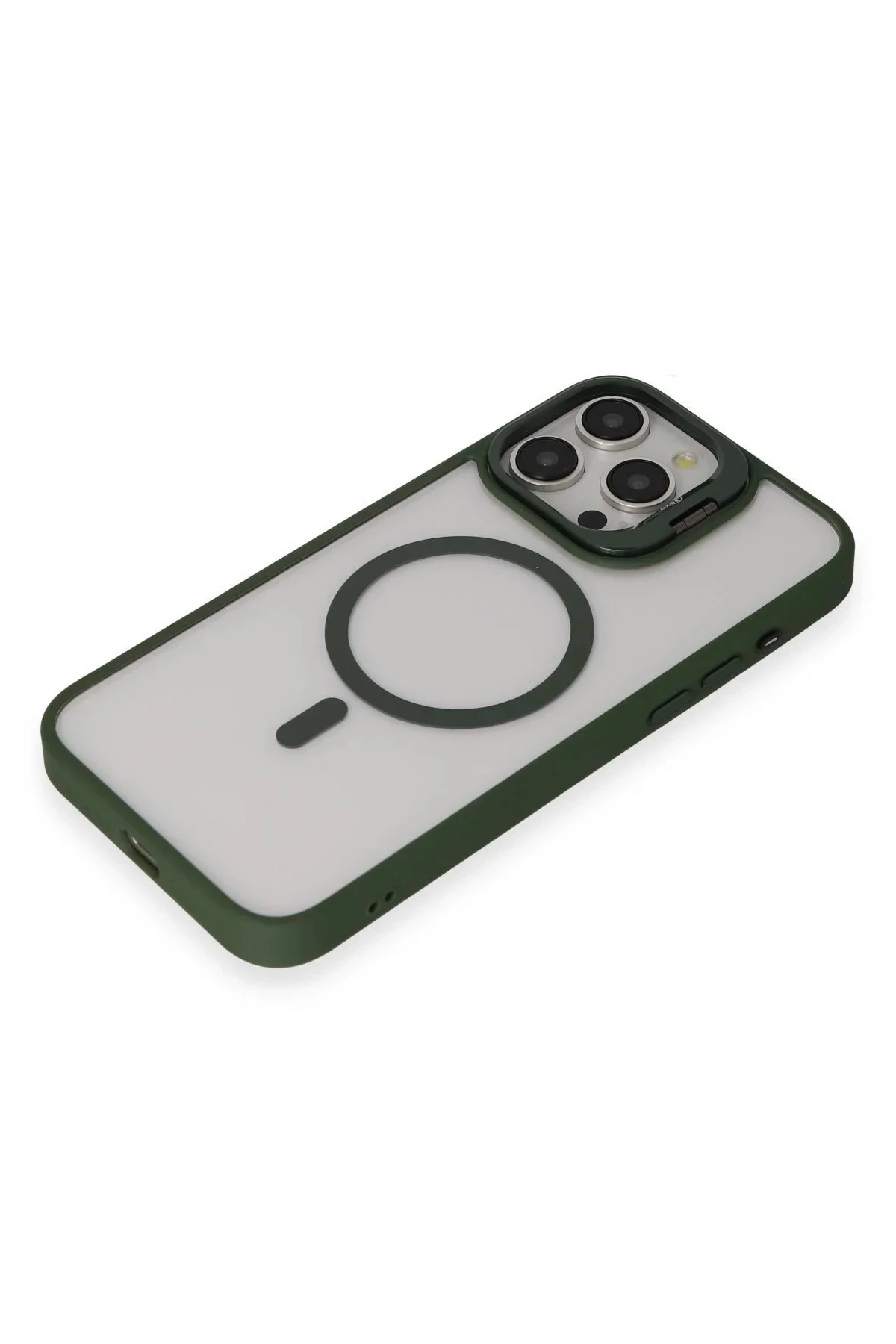 کاور و قاب پایه IPHONE 15 PRO MAX ROBLOX LENS MAGSAFE سبز تیره Akman