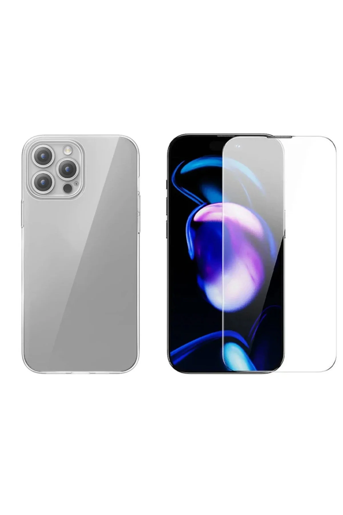کاور و قاب IPHONE 15 PRO MAX SCHOTT SERIES شفاف سیلیکون + محافظ صفحه نمایش معتدل DropCep