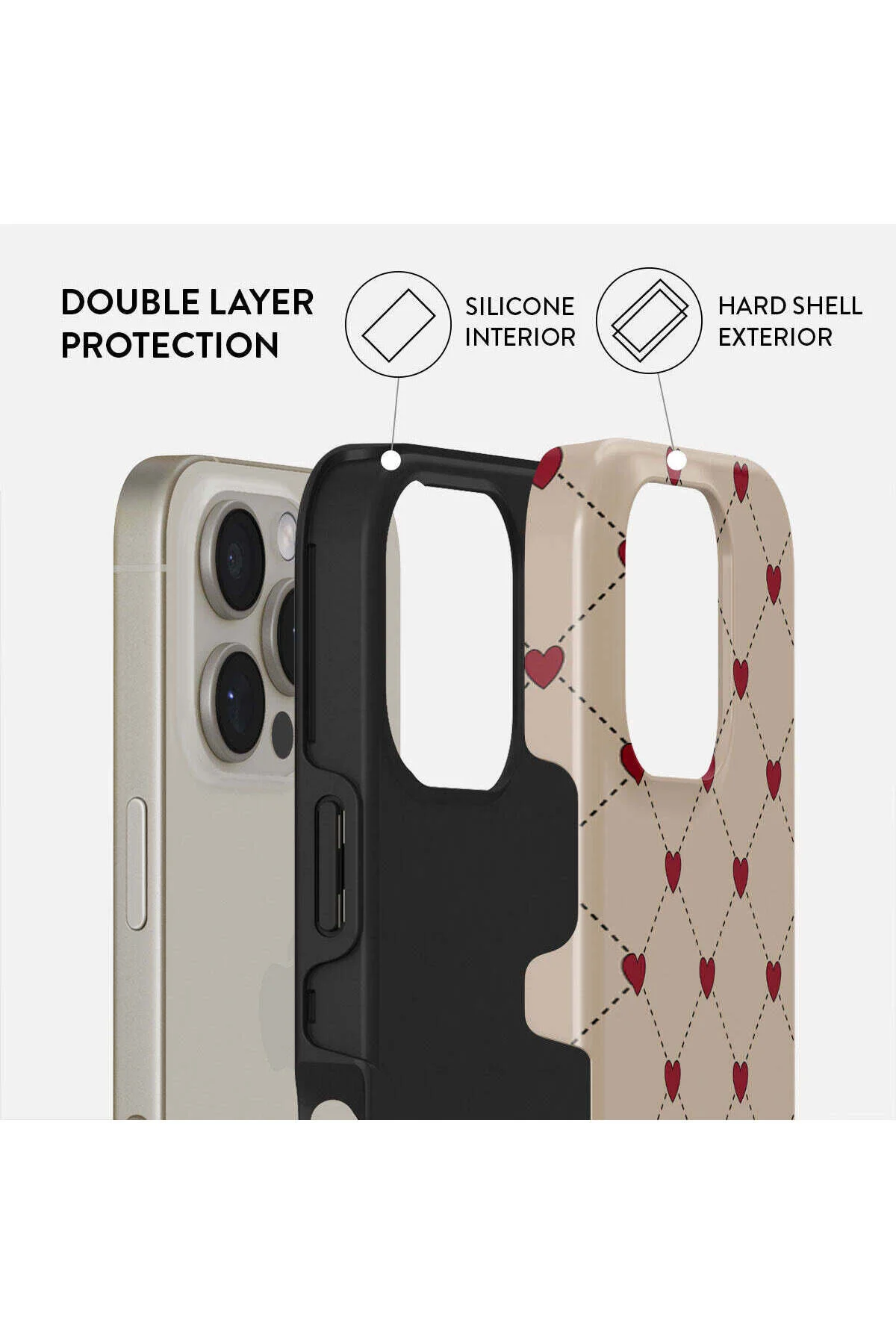 کاور و قاب طرحدار بادوام دو کفی سازگار با IPHONE 15 PRO MAX KILIF HOUSE