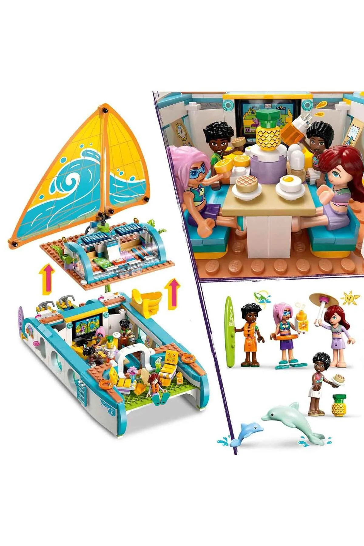 لگو و اسباب بازی های ساخت محور دخترانه پسرانه بچگانه دوستان TRAVEL BOAT ADVENTURE 42664 خلاق برای کودکان 8 ساله بالاتر LEGO