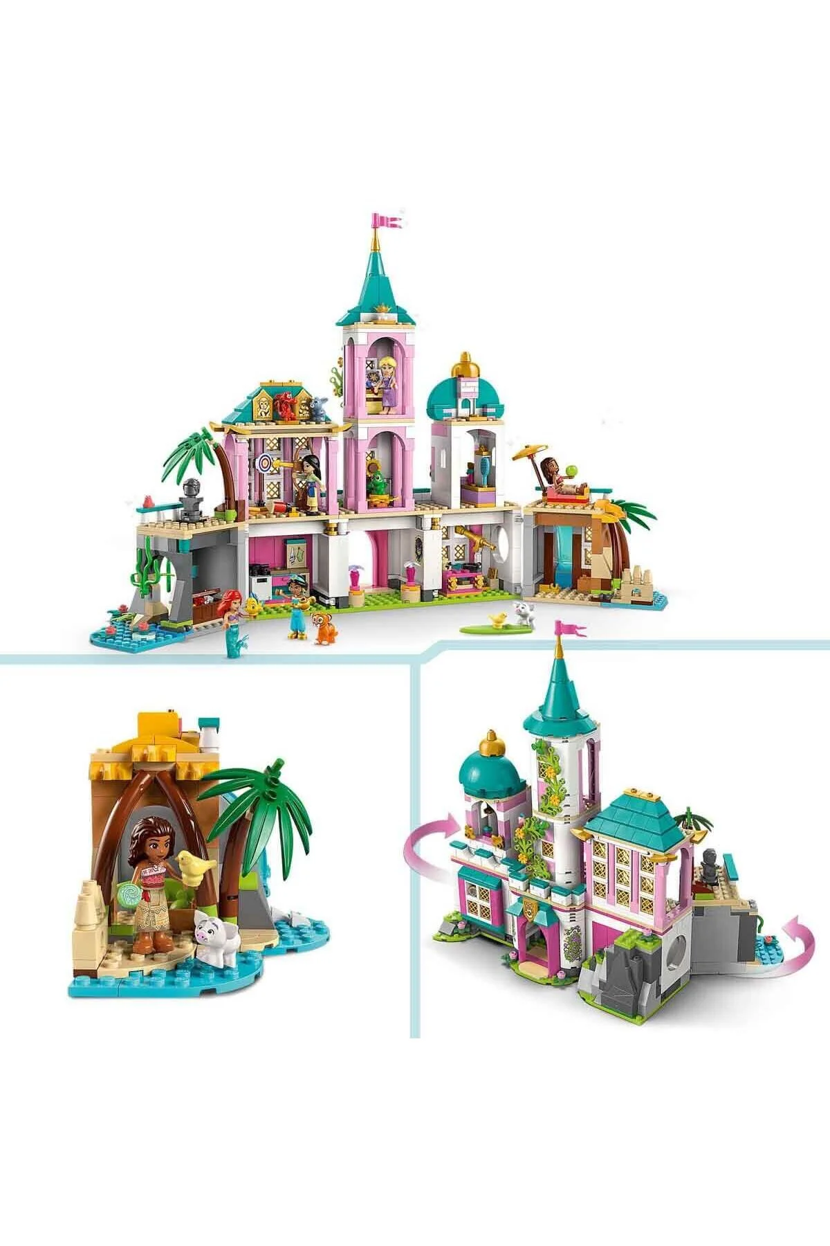 لگو و اسباب بازی های ساخت محور DISNEY PRINCESS CASTLE AND ROYAL ANIMALS 43267 ساخته شده برای کودکان 6 سال به بالا از ترکیه LEGO