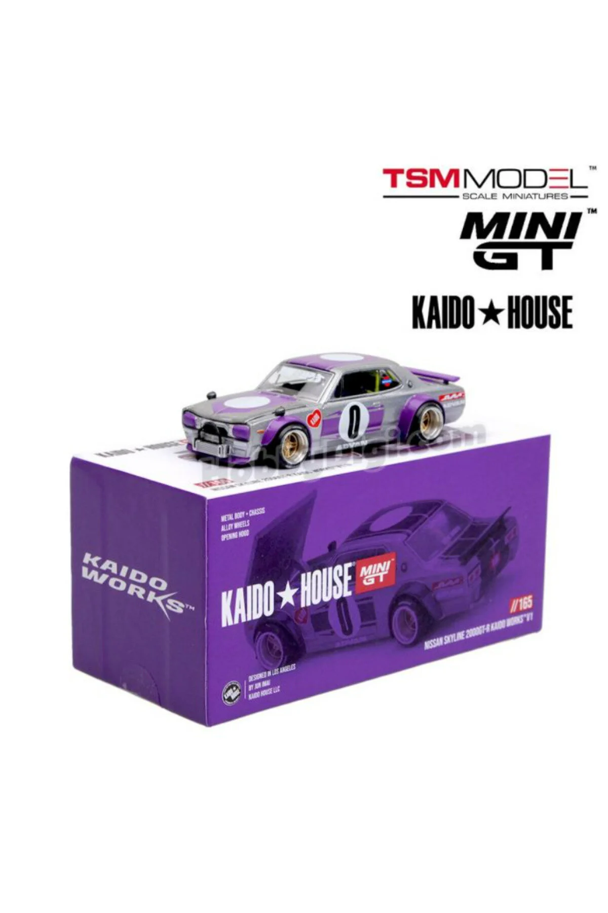 ماشین اسباب بازی KAIDO HOUSE NISSAN SKYLINE 2000GT R KPGC10 1:64 DIECAST MODEL CAR KHMG165 mini gt