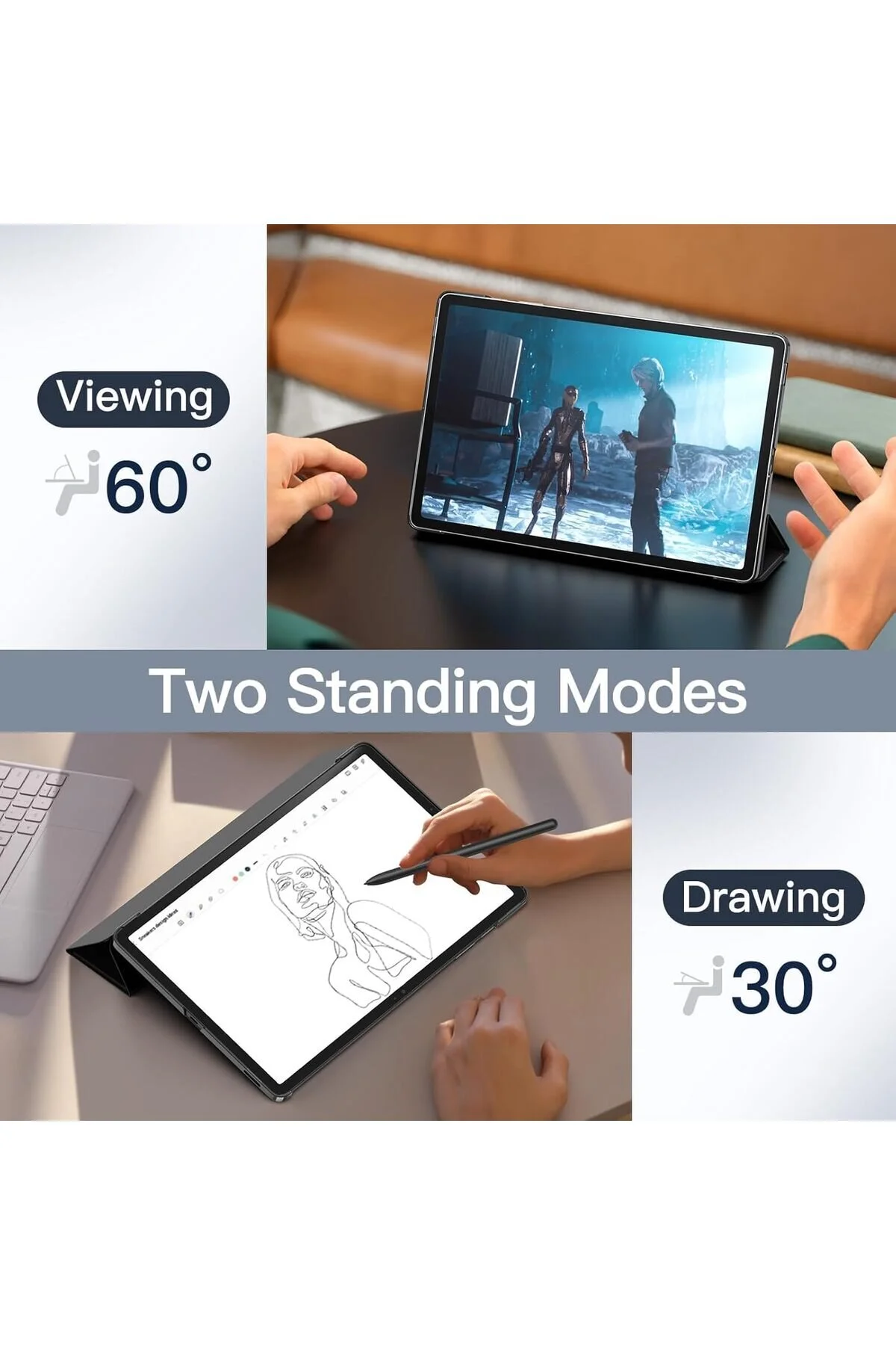 کاور تبلت GALAXY TAB S10 FE+ FE به علاوه 13.1 مورد ININCH پرونده هوشمند پوشش حالت بخار Fogy