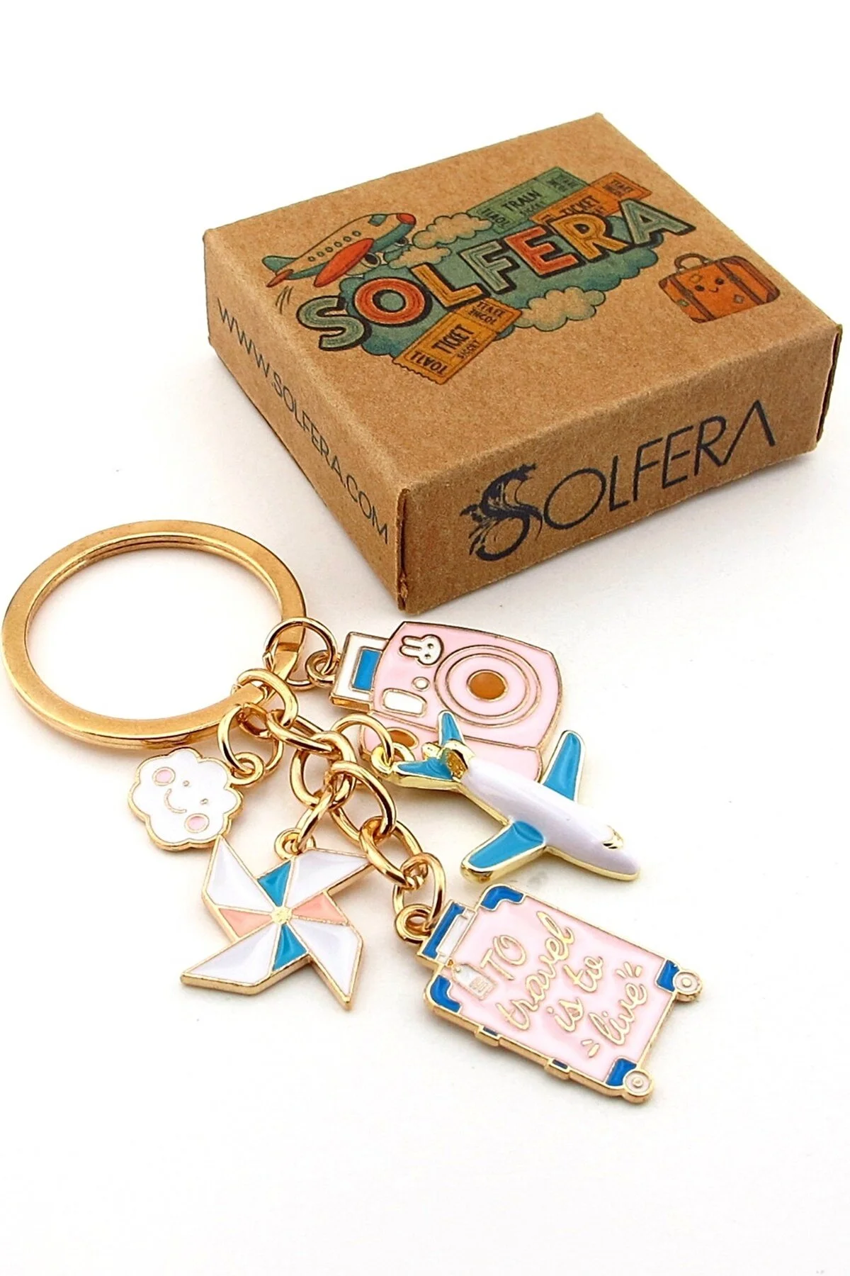 جلیقه کلید دوربین چمدان هواپیما کیف جاکلیدی مسافرتی CHARM KC376 Solfera