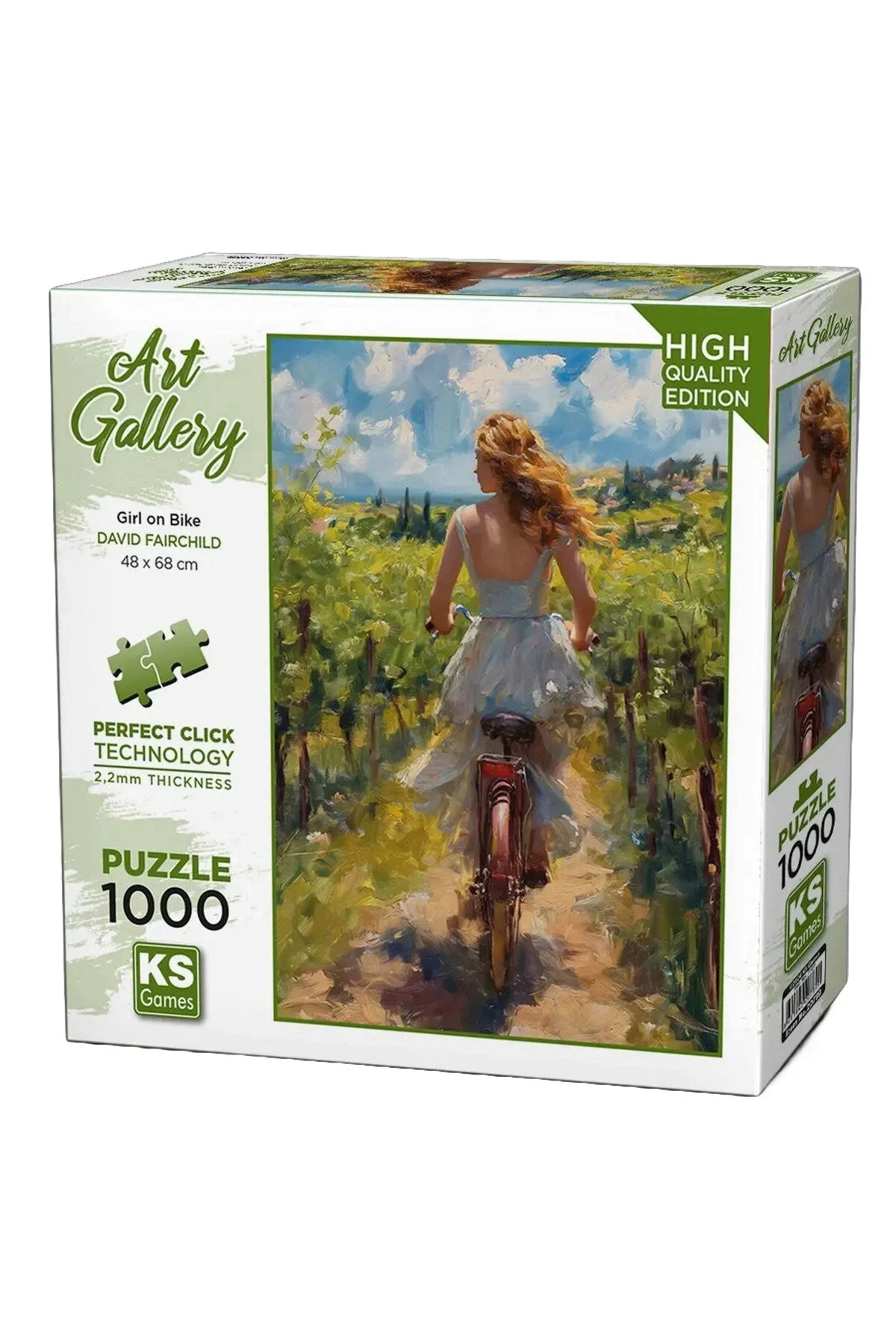 پازل آموزش اسباب بازی های آموزشی KS GAMES GIRL ON BIKE PUZZLE 1000 PIECES 20789 BOY TOY از ترکیه NEWBRENDHOME
